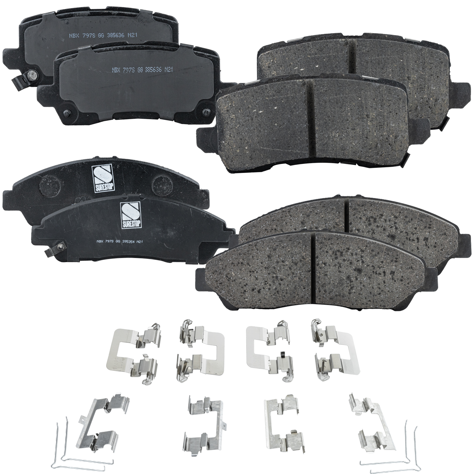 AM RLX 14-20 FRONT AND REAR BRAKE PAD SET 4 Wheel Set SKU SET STPSSCP1378-4 C OEM 45022SZA405-45022SZAA00-45022S