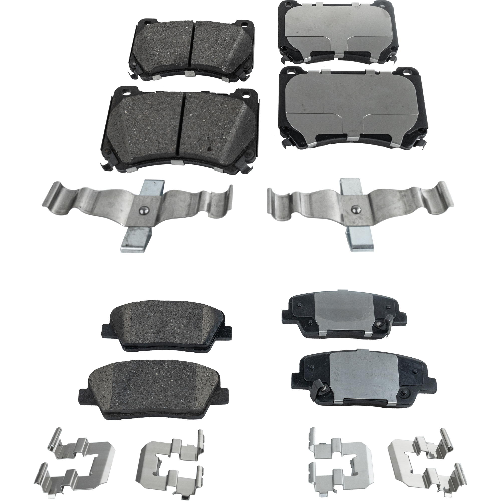 AM GENESIS 09-09 EQUUS 11-11 FRONT AND REAR BRAKE PAD SET 4 Wheel Set SKU SET STPSSCP1396-4 B OEM 581013MA10-581013MA11-581013NA