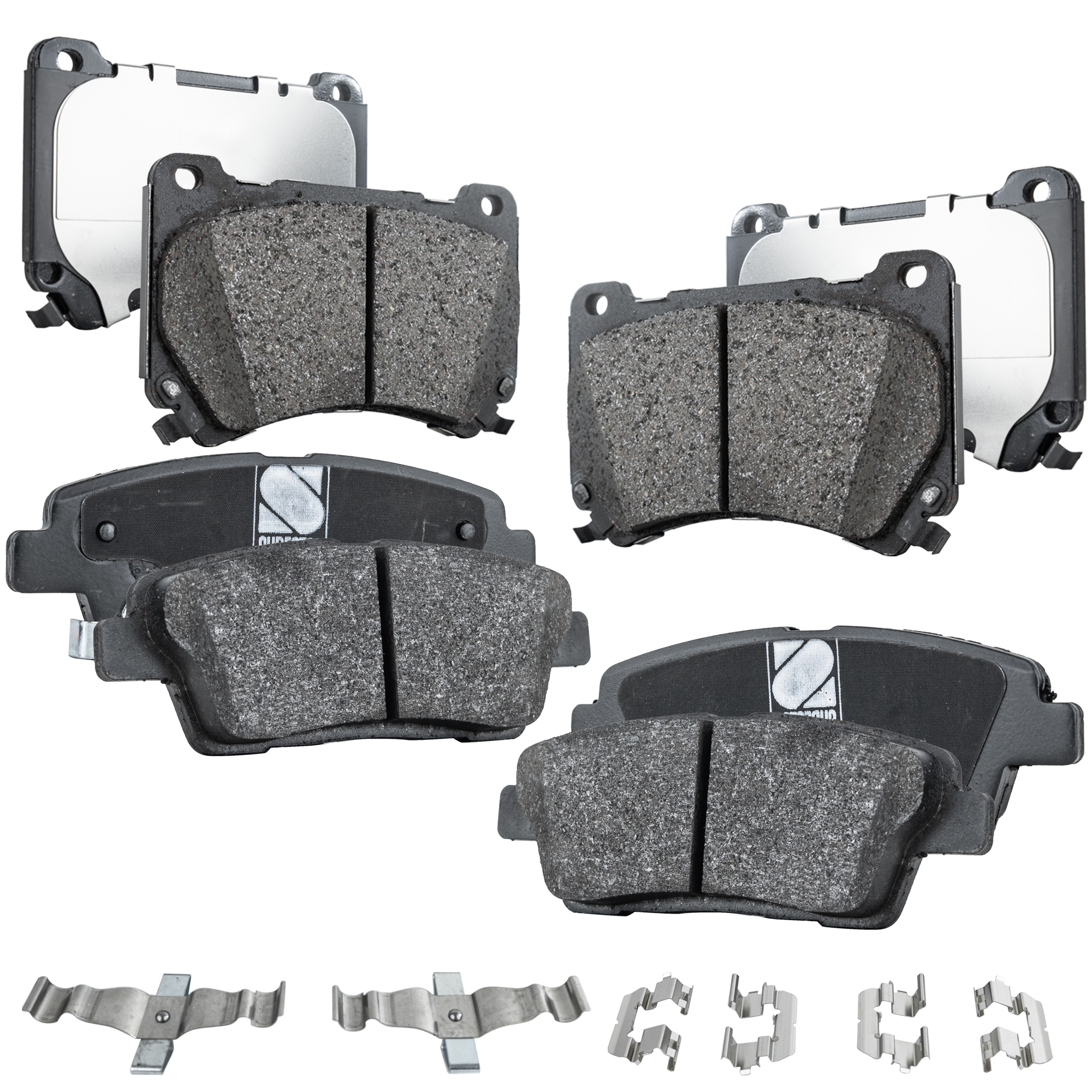 AM GENESIS 10-14 FRONT AND REAR BRAKE PAD SET 4 Wheel Set SKU SET STPSSCP1396-4 C OEM 581013MA10-581013MA11-581013NA