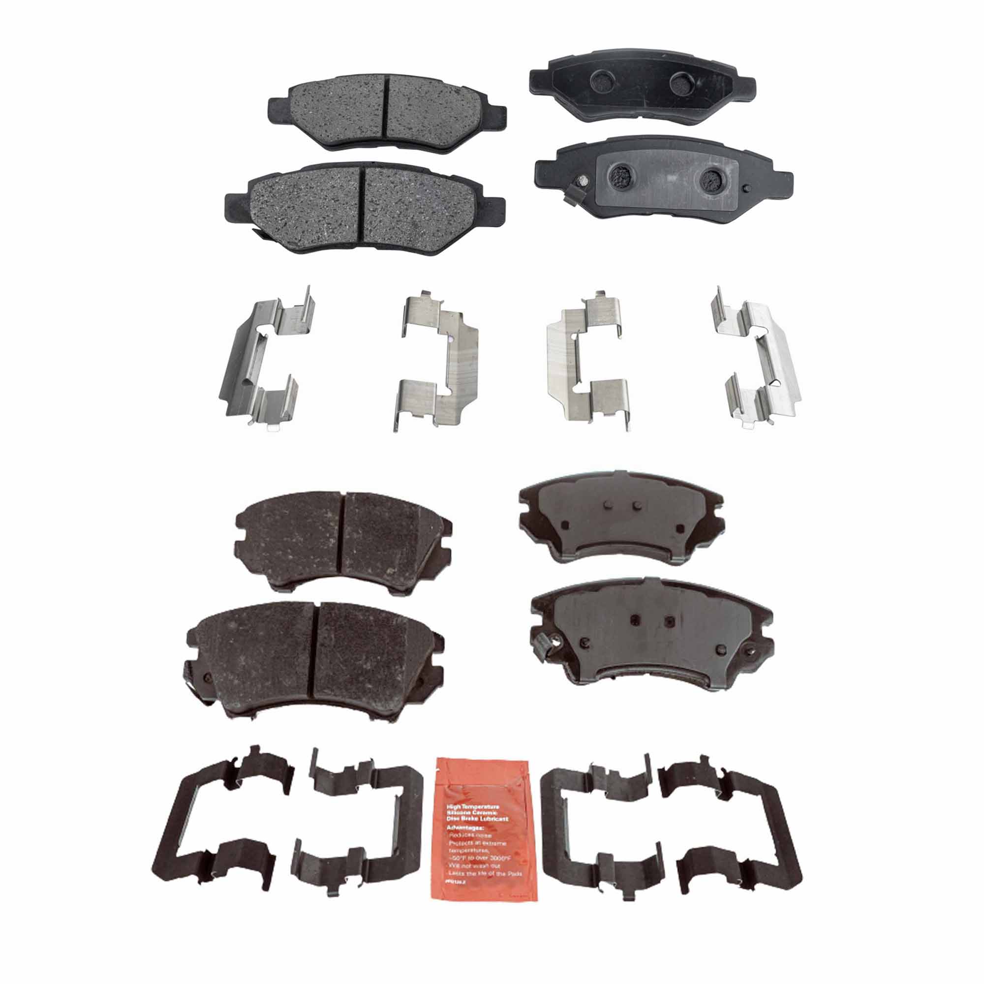 AM CAMARO 10-15 FRONT AND REAR BRAKE PAD SET 4 Wheel Set SKU SET STPSSCP1404-4 B OEM 92230269-92257988-20876917-209