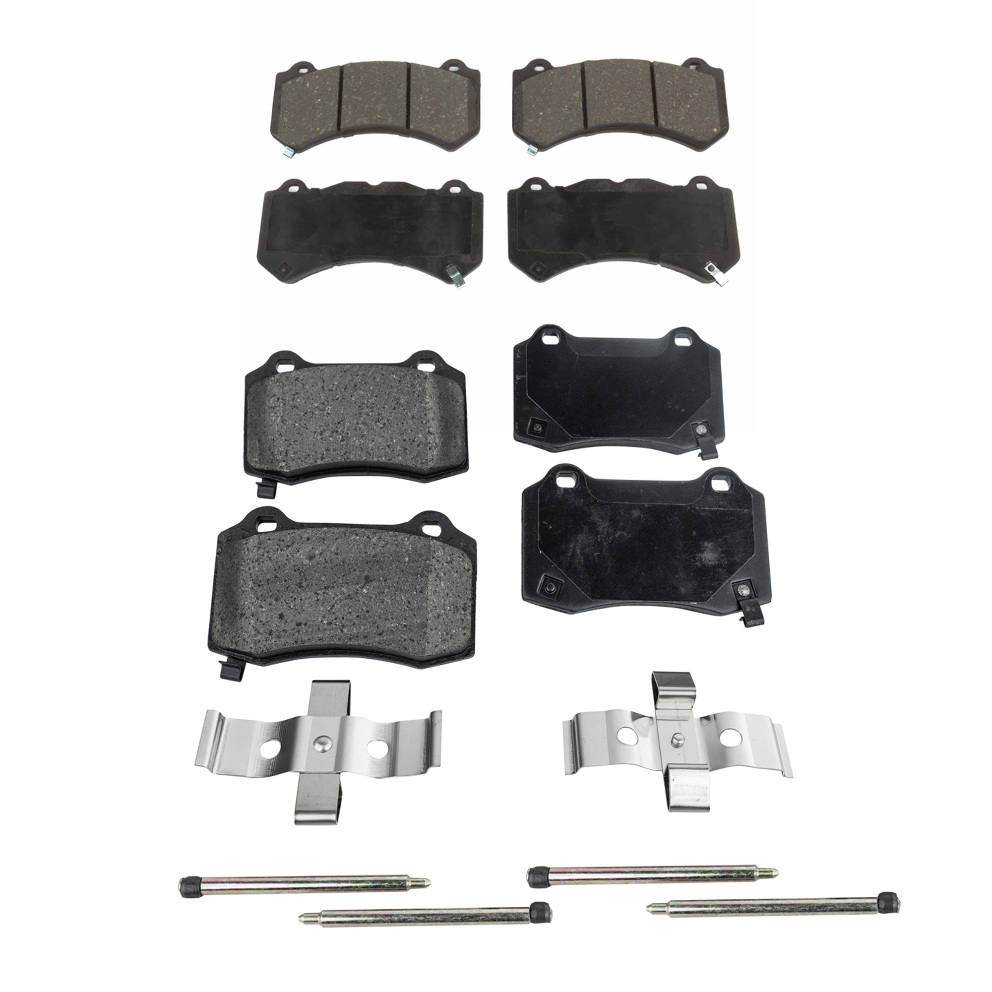 AM CTS 09-15 GRAND CHEROKEE 12-17 FRONT AND REAR BRAKE PAD SET 4 Wheel Set SKU SET STPSSCP1405-4 A OEM 25940447-68144427AA 68144427AB