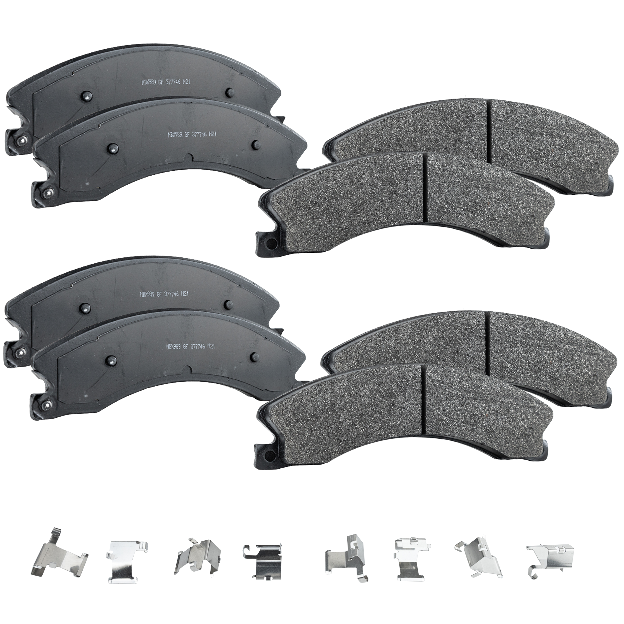 AM SIERRA SILVERADO 2500 HD 11-19 FRONT AND REAR BRAKE PAD SET 4 Wheel Set SKU SET STPSSCP1411-4 OEM 20777332-20828610-20829195-208