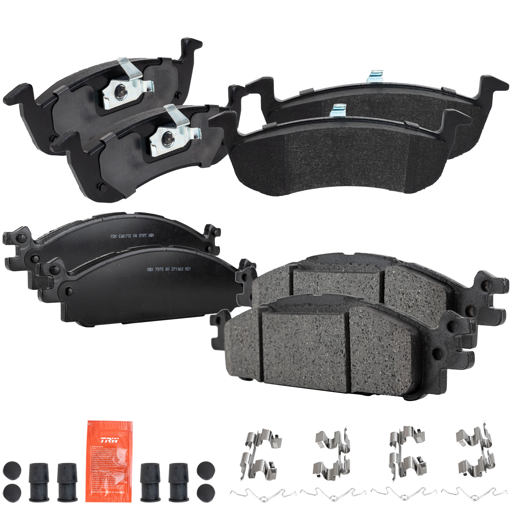 AM MKT 13-19 FRONT AND REAR BRAKE PAD SET 4 Wheel Set SKU SET STPSSCP1508-4 OEM 7L1Z2200A 7L1Z2200B BL1Z2200A