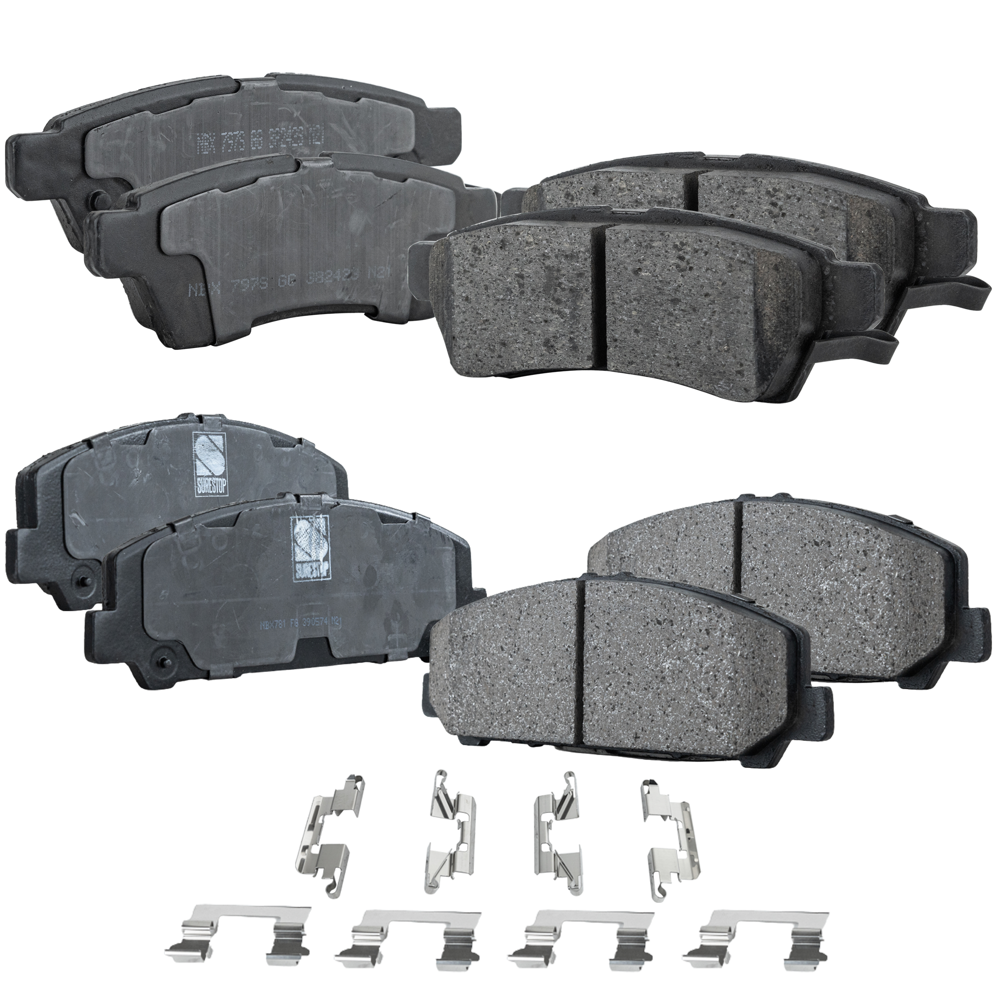 AM EQUATOR 11-12 FRONT AND REAR BRAKE PAD SET 4 Wheel Set SKU SET STPSSCP1509-4 B OEM 44060EA085-5581082Z10 D4060EA0