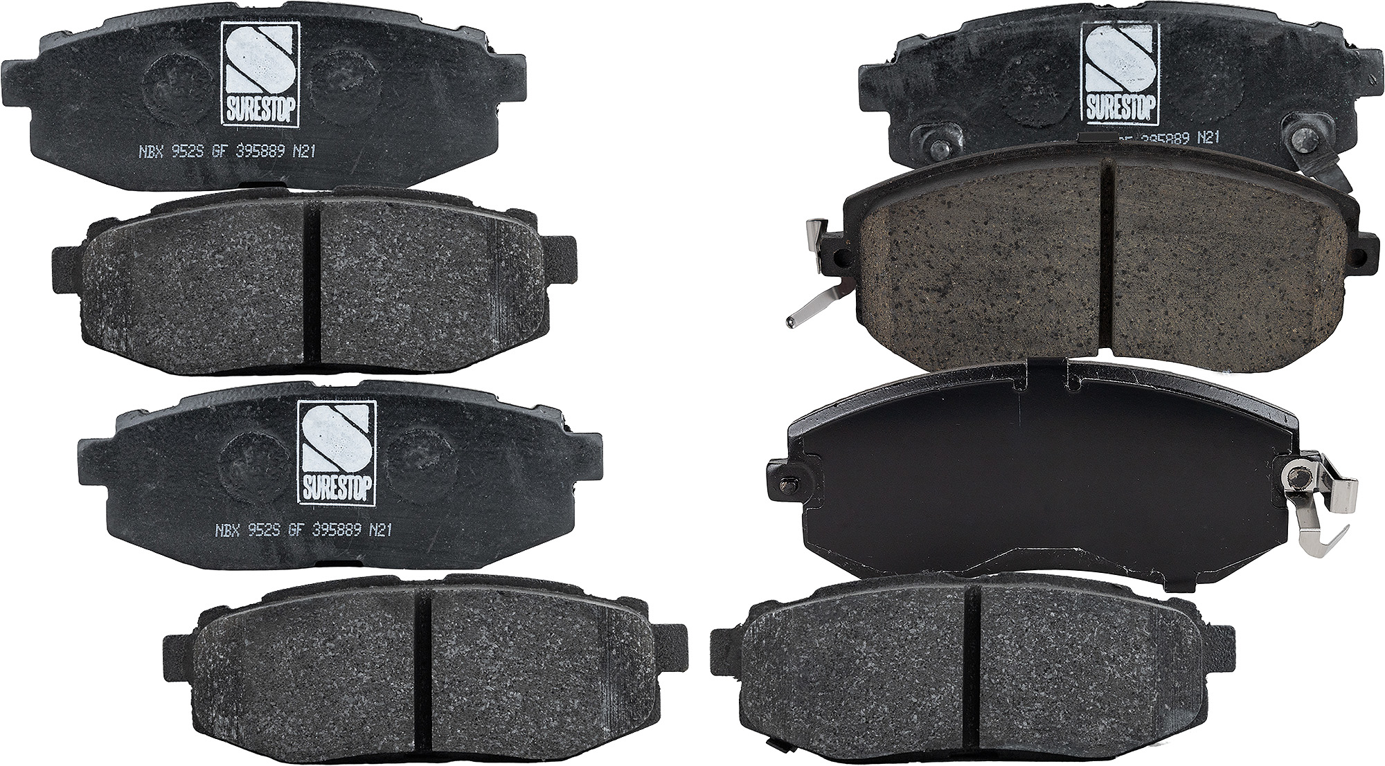 AM FR S 13-16 FRONT AND REAR BRAKE PAD SET 4 Wheel Set with Brake Disc SKU SET STPSSCP1539-4 OEM 26296AJ02A 26296FJ010-26296FJ0