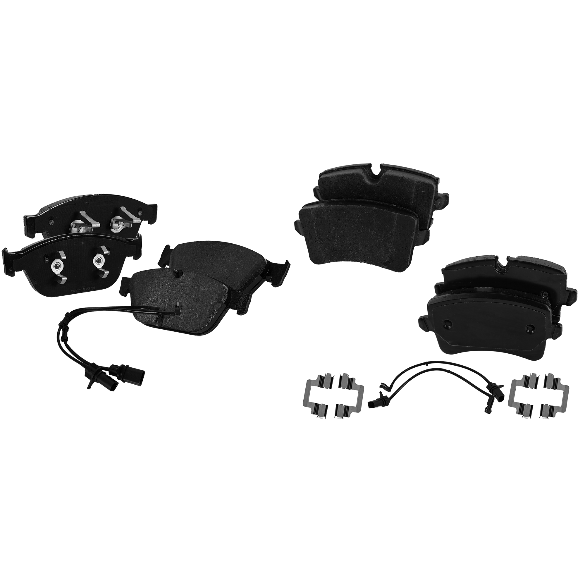 AM A8 QUATTRO 12-18 FRONT AND REAR BRAKE PAD SET 4 Wheel Set SKU SET STPSSCP1546-4 A OEM 4H0698151E 4H0698151H 4H069815