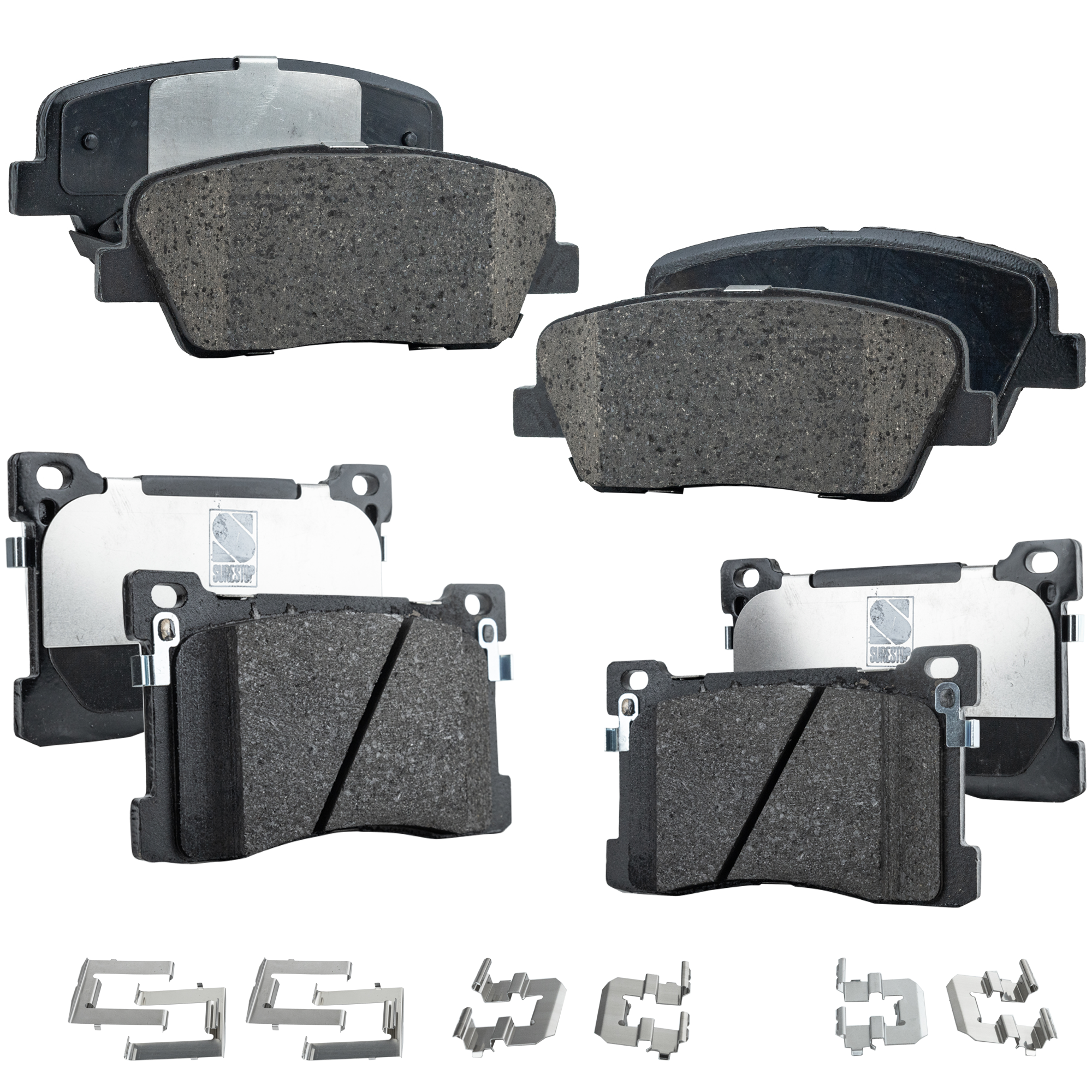 AM EQUUS 12-16 K900-15-17 FRONT AND REAR BRAKE PAD SET 4 Wheel Set SKU SET STPSSCP1576-4 B OEM 581013NA80-581013TA80-583022MA