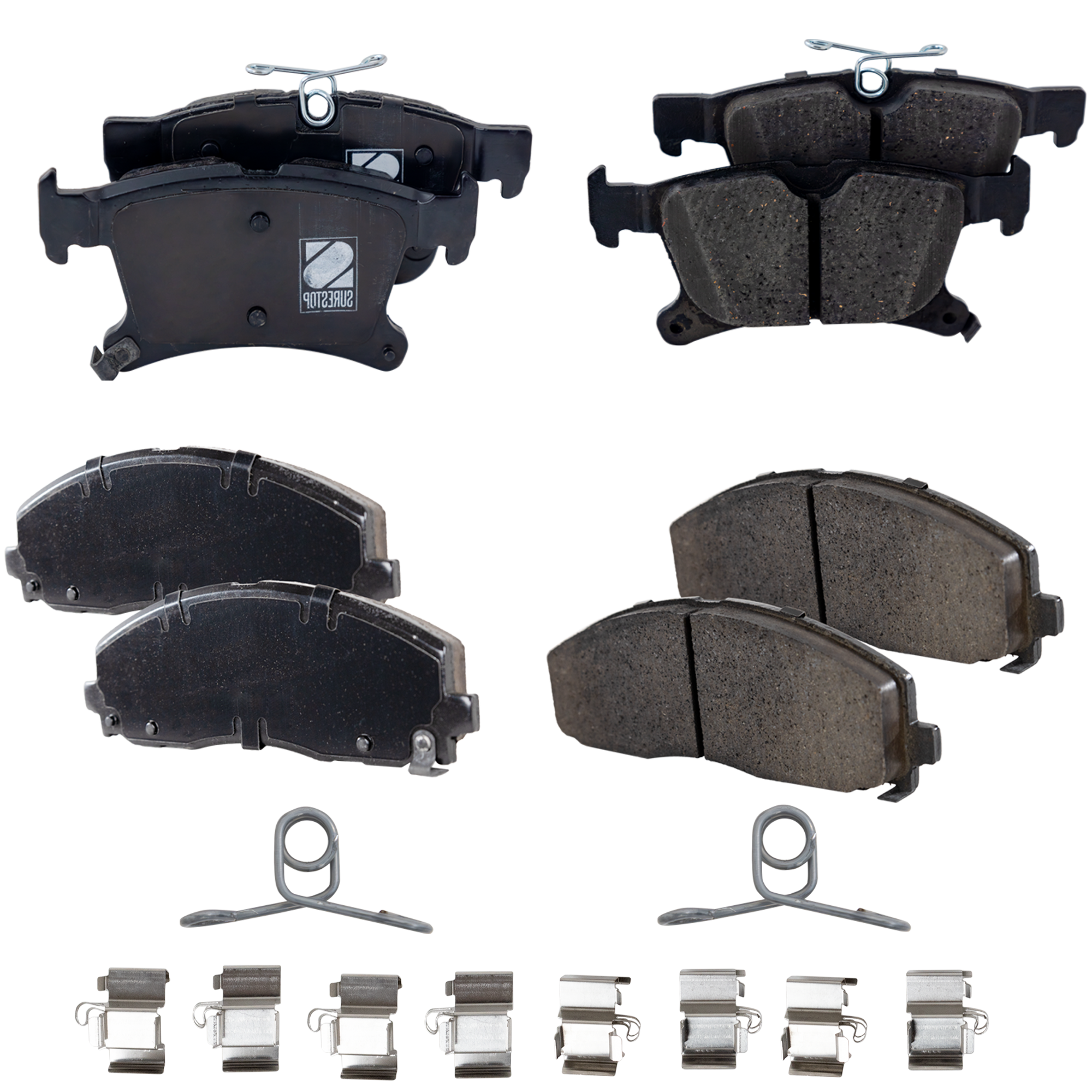 AM PACIFICA 17-20 VOYAGER 20-20 FRONT AND REAR BRAKE PAD SET 4 Wheel Set SKU SET STPSSCP1589-4 C OEM 68144163AA 68144163AB 68144163