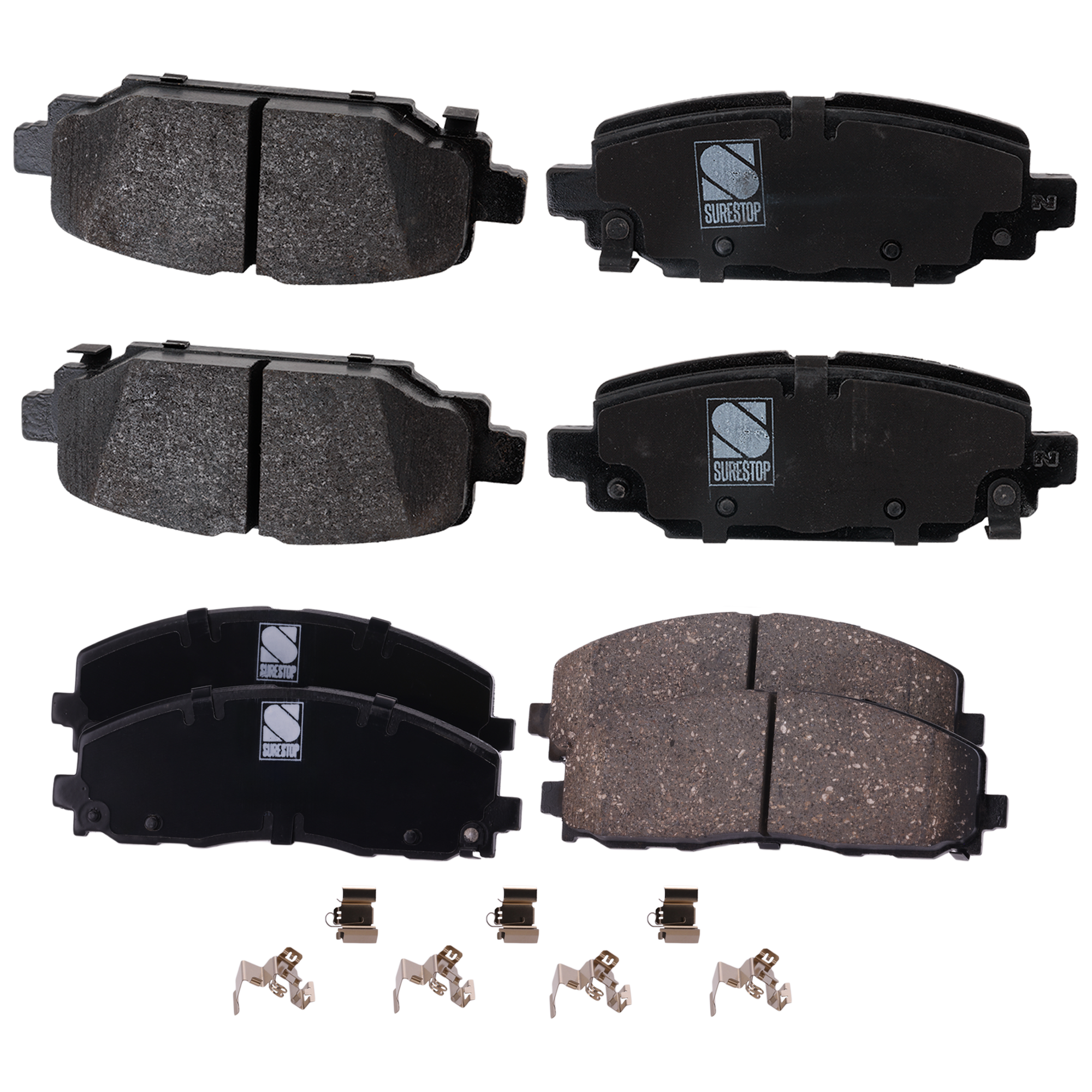 AM WRANGLER 19-20 FRONT AND REAR BRAKE PAD SET 4 Wheel Set SKU SET STPSSCP1589 OEM 68144163AA 68144163AB 68144163