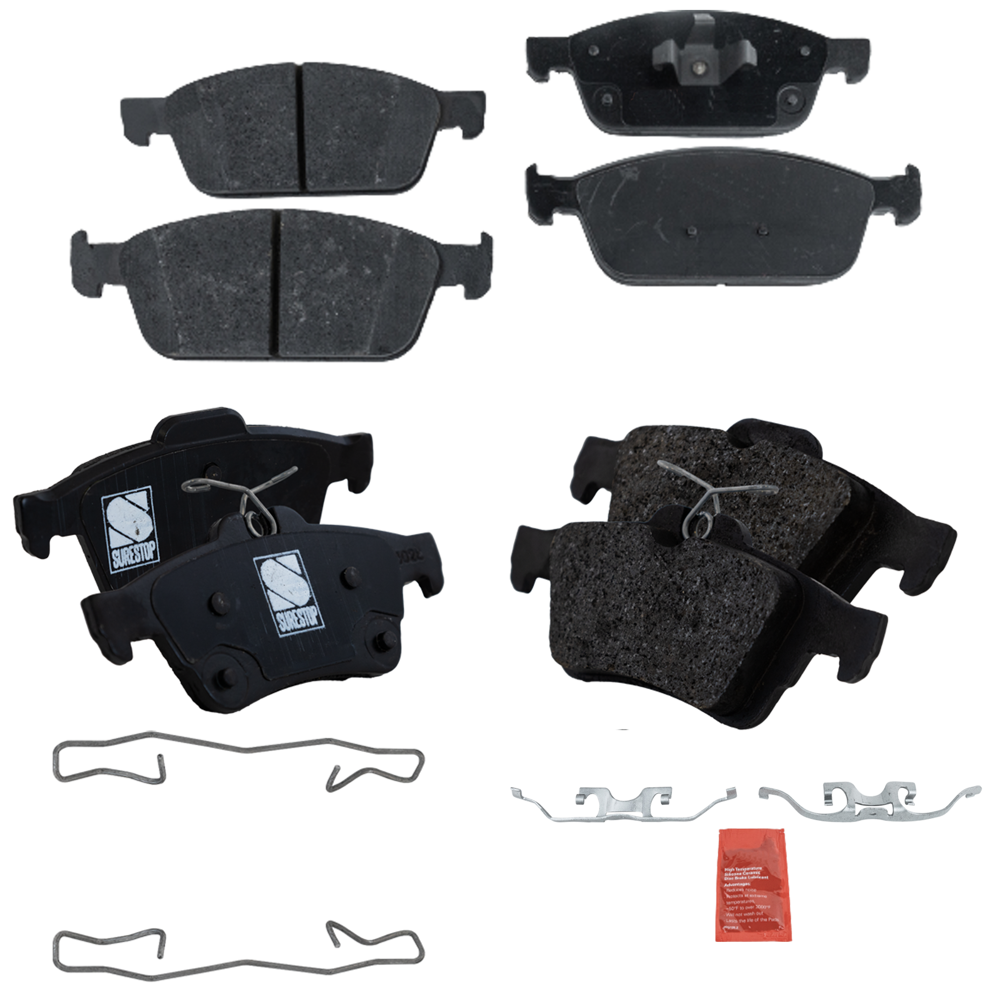 AM ESCAPE 13-16 TRANSIT CONNECT 14-22 FRONT AND REAR BRAKE PAD SET 4 Wheel Set SKU SET STPSSCP1645-4 OEM 313413310 BV6Z2200C CV6Z2200A