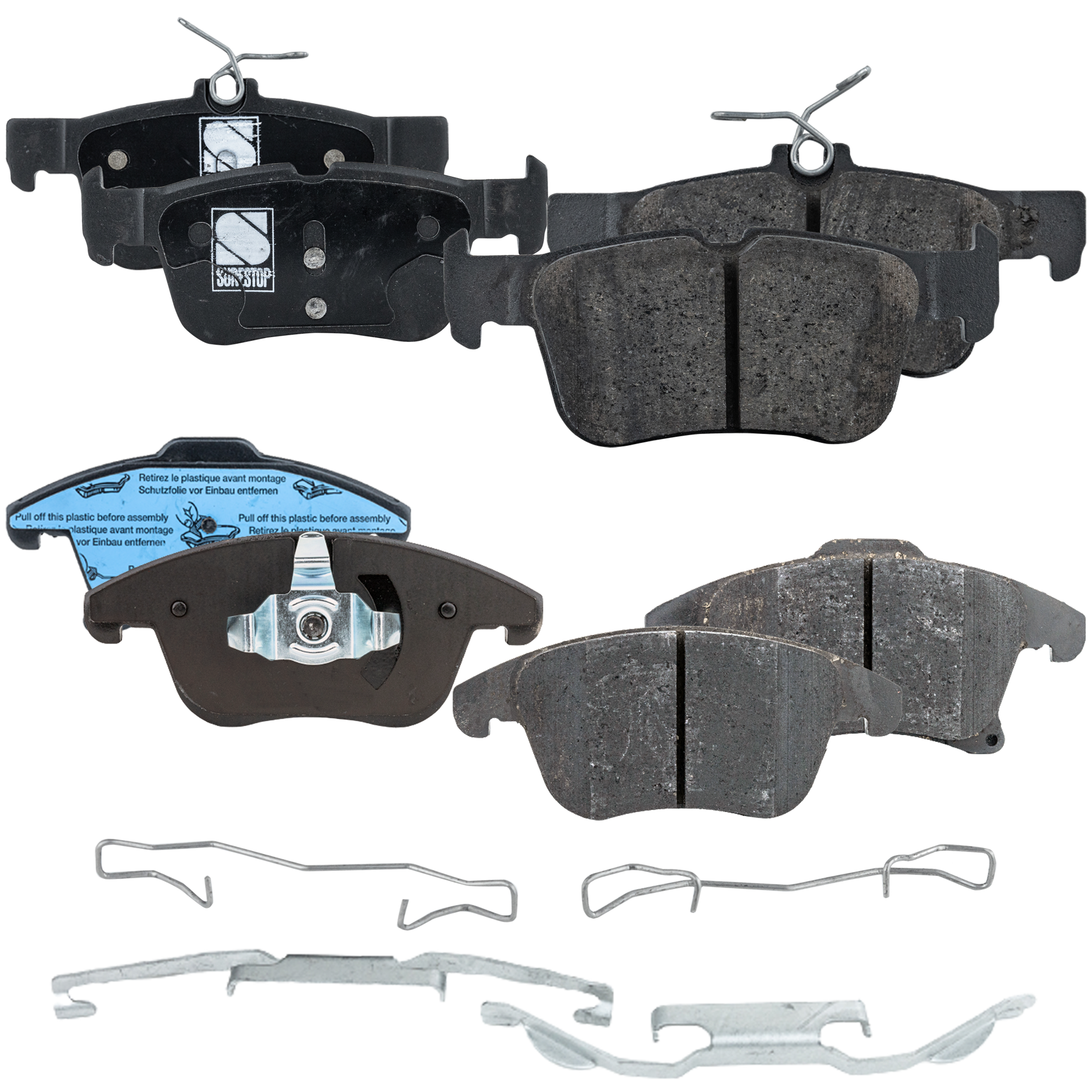 AM FUSION MKZ 13-20 FRONT AND REAR BRAKE PAD SET 4 Wheel Set SKU SET STPSSCP1653-4 OEM DG9C2001A DG9C2001AB DG9C2001B