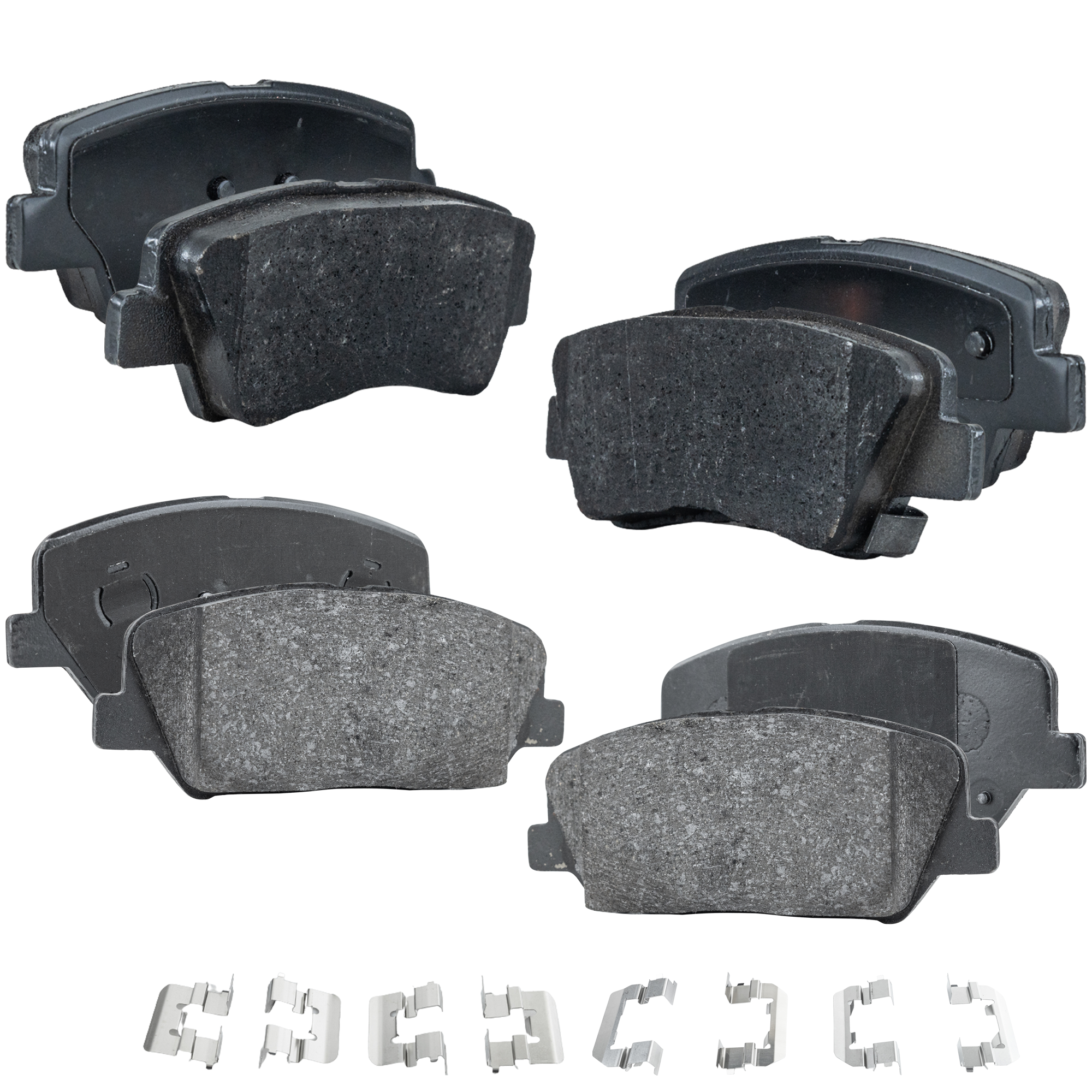AM VELOSTER 13-17 FORTE5-14-18 FRONT AND REAR BRAKE PAD SET 4 Wheel Set SKU SET STPSSCP1675-4 OEM 581012VA20-58101A7A20-581012VA