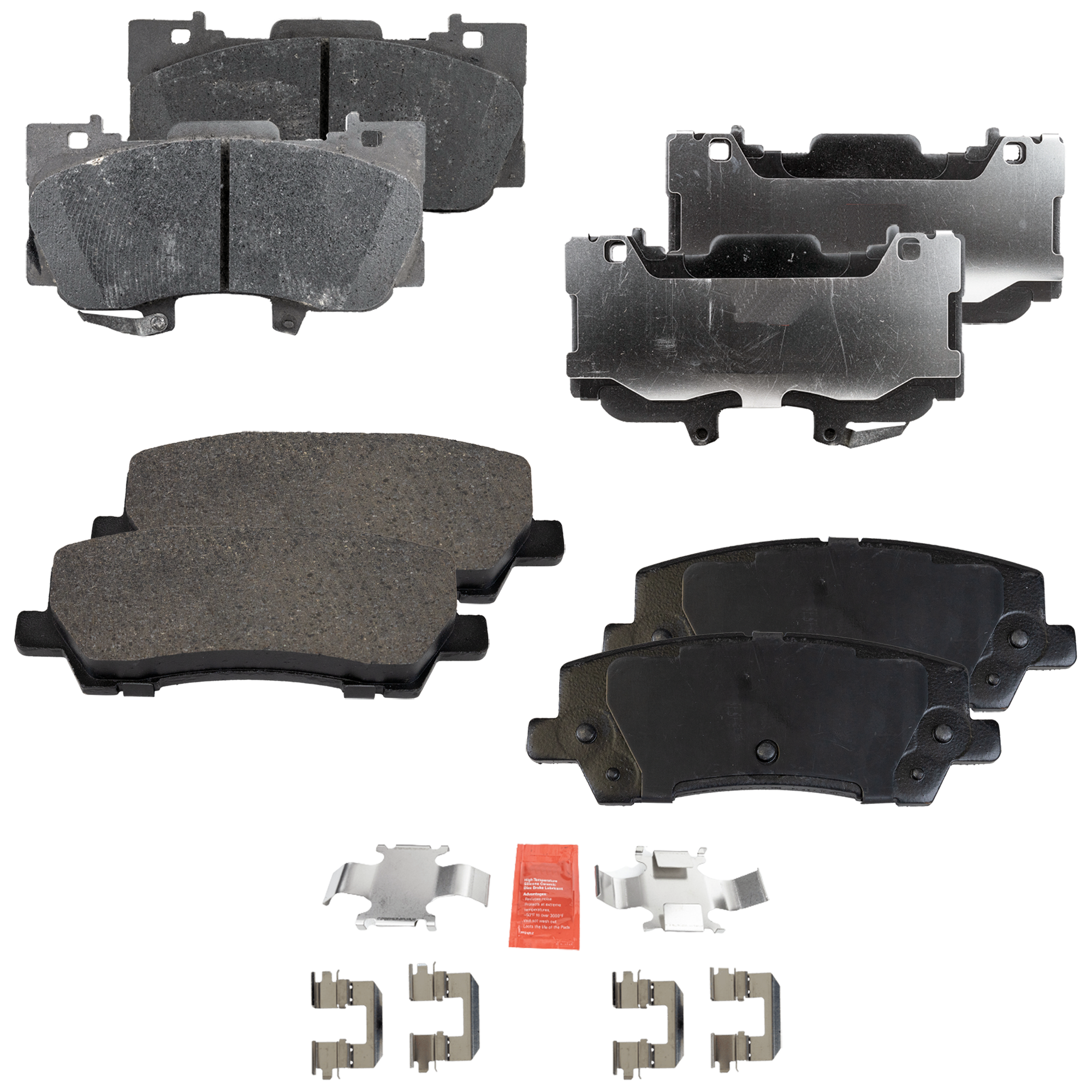 AM MUSTANG 15-23 FRONT AND REAR BRAKE PAD SET 4 Wheel Set SKU SET STPSSCP1784 OEM FR3Z2001A GR3Z2001A FR3Z2200A