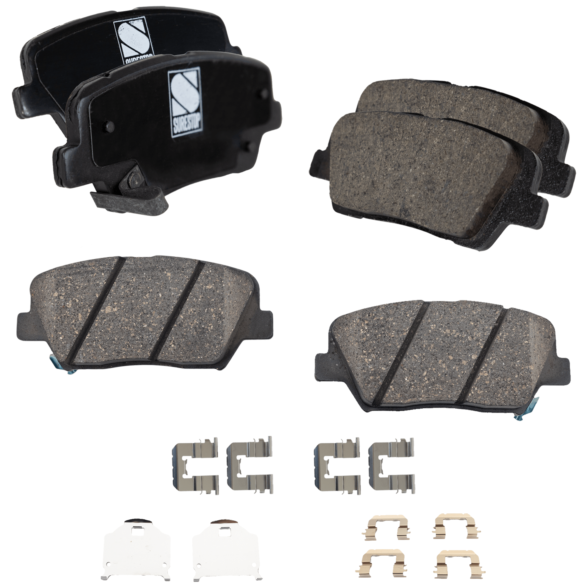 AM SORENTO 15-19 FRONT AND REAR BRAKE PAD SET 4 Wheel Set SKU SET STPSSCP1815-4 OEM 58302C6A00-583020WA00-583021UA
