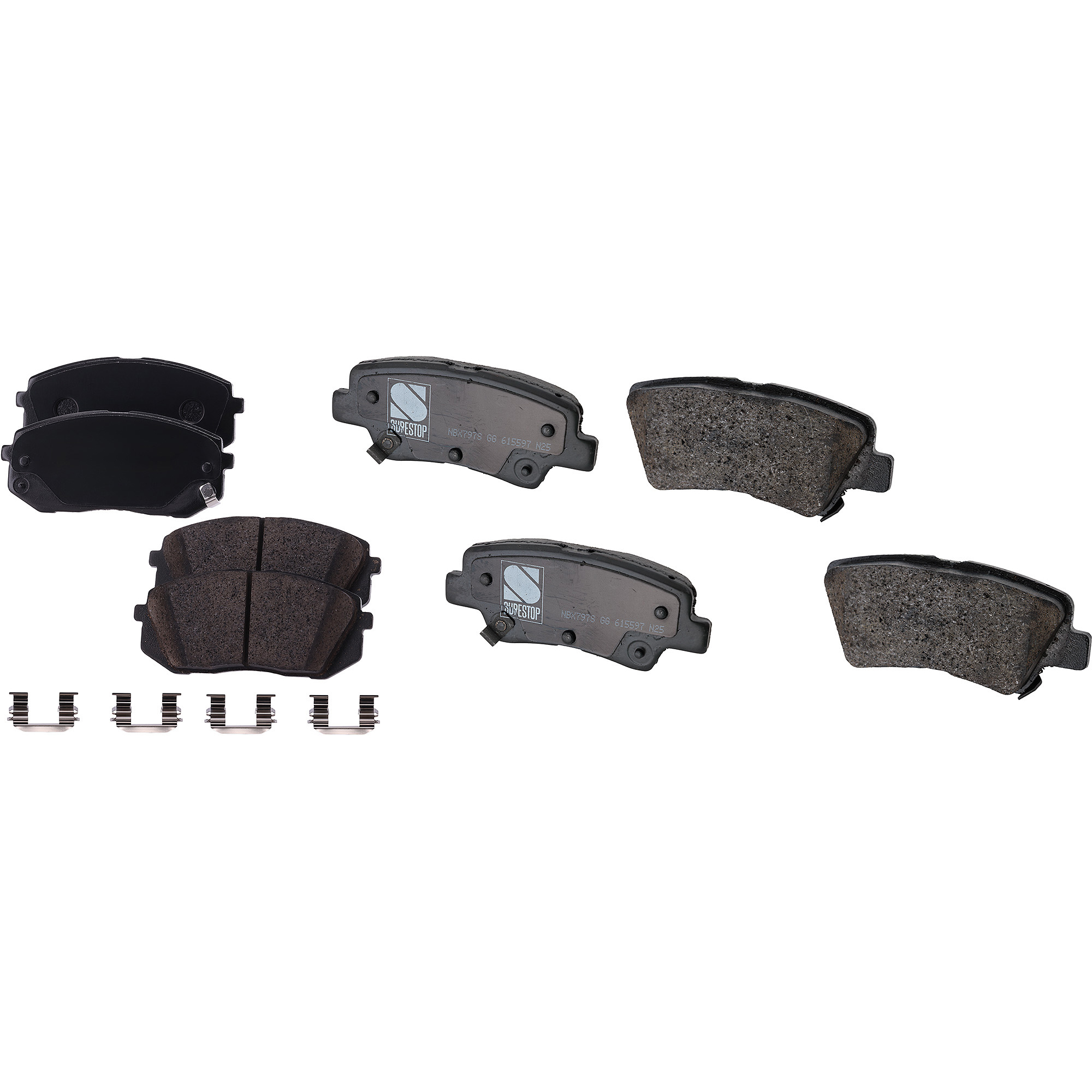 AM OPTIMA 17-19 SONATA 16-19 FRONT AND REAR BRAKE PAD SET 4 Wheel Set SKU SET STPSSCP1826-4 A OEM 58101B2A30-58101C2A10-58101D4A