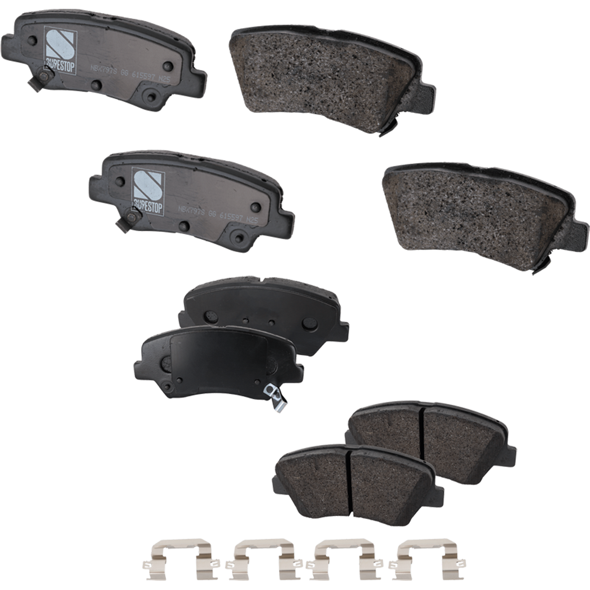 AM FORTE5-17-18 FRONT AND REAR BRAKE PAD SET 4 Wheel Set FWD SKU SET STPSSCP1828-4 B OEM 58302A7B31