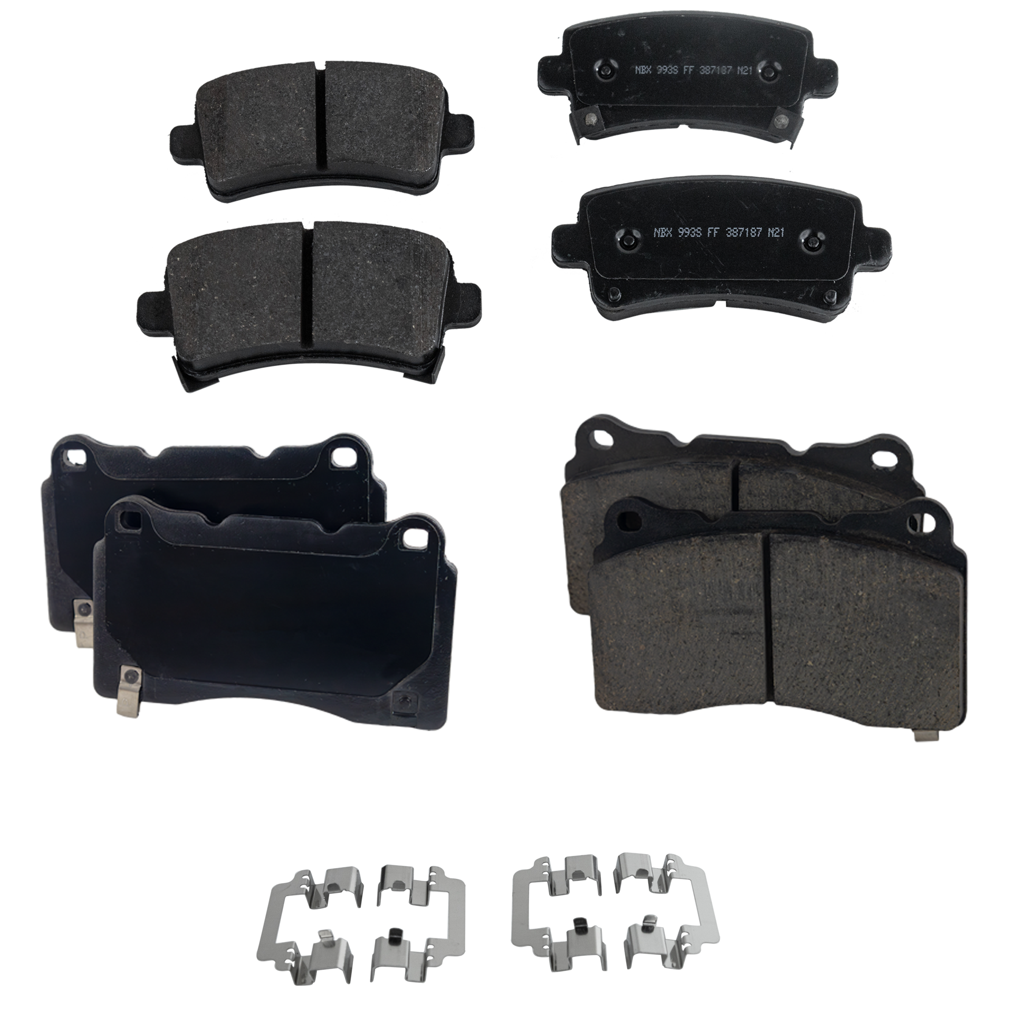 AM REGAL 14-17 XTS 13-19 FRONT AND REAR BRAKE PAD SET 4 Wheel Set SKU SET STPSSCP1836-4 A OEM 13234468-13237767-13237768-133