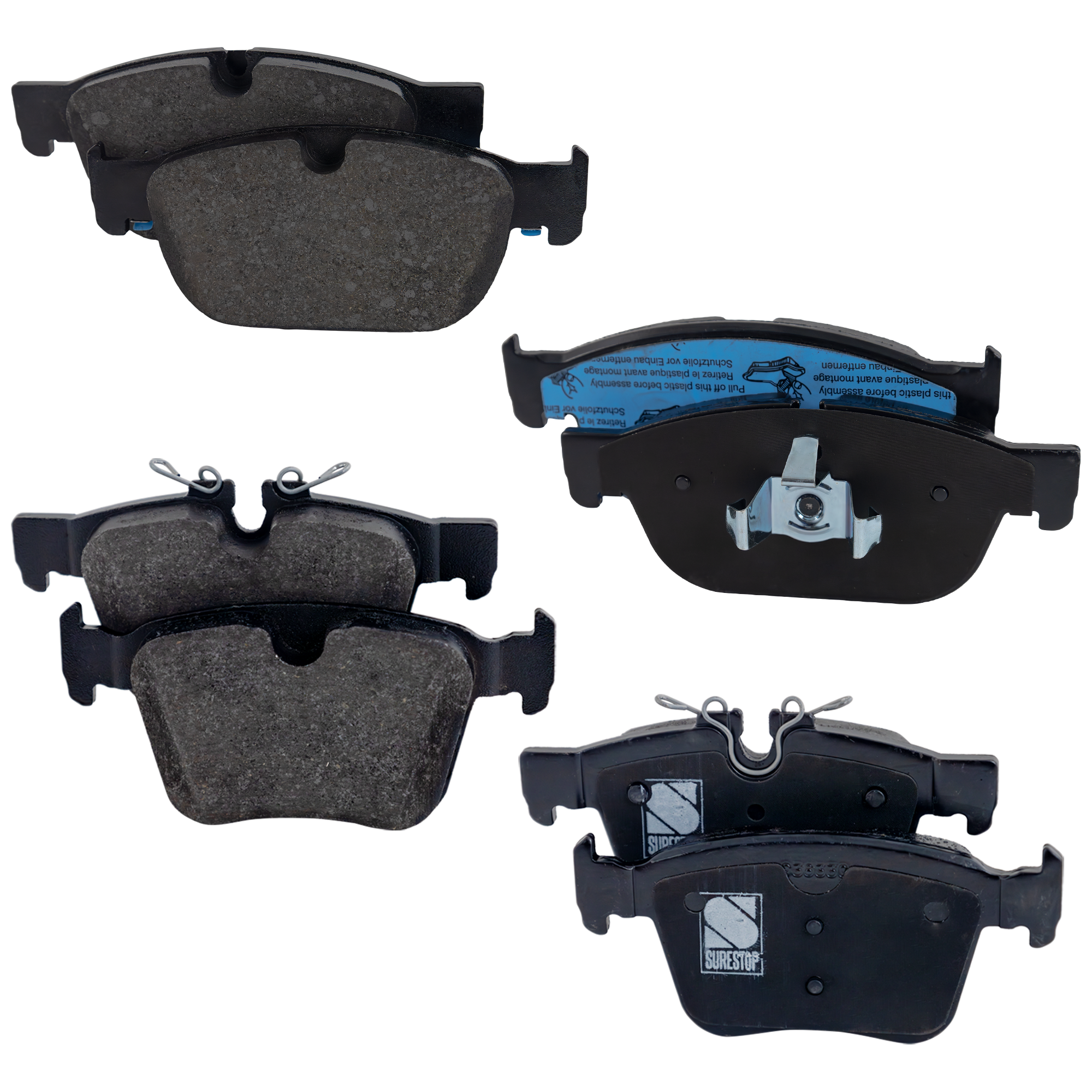 AM XC90-16-21 FRONT AND REAR BRAKE PAD SET 4 Wheel Set SKU SET STPSSCP1865 OEM 314459750-314459760-314767220