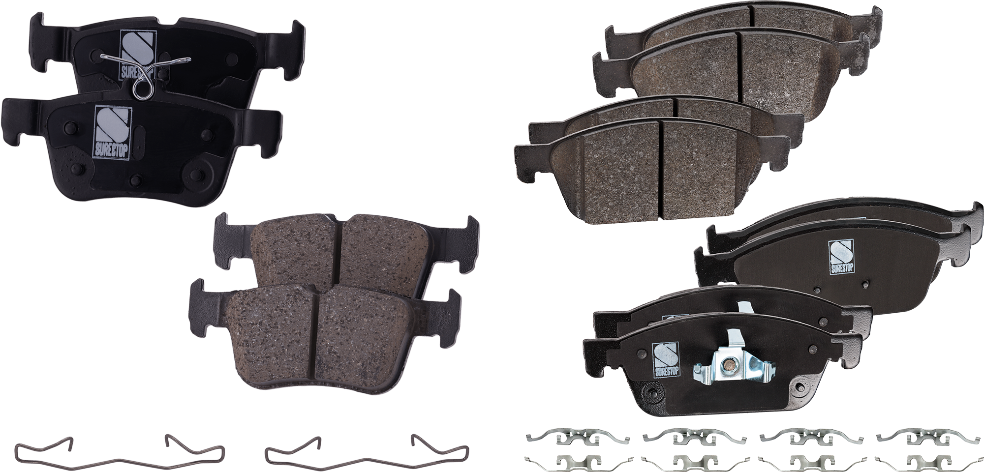 AM ESCAPE MKC 17-19 FRONT AND REAR BRAKE PAD SET 4 Wheel Set SKU SET STPSSCP1978-4 OEM CV6Z2001N DG9Z2200A DG9Z2200B