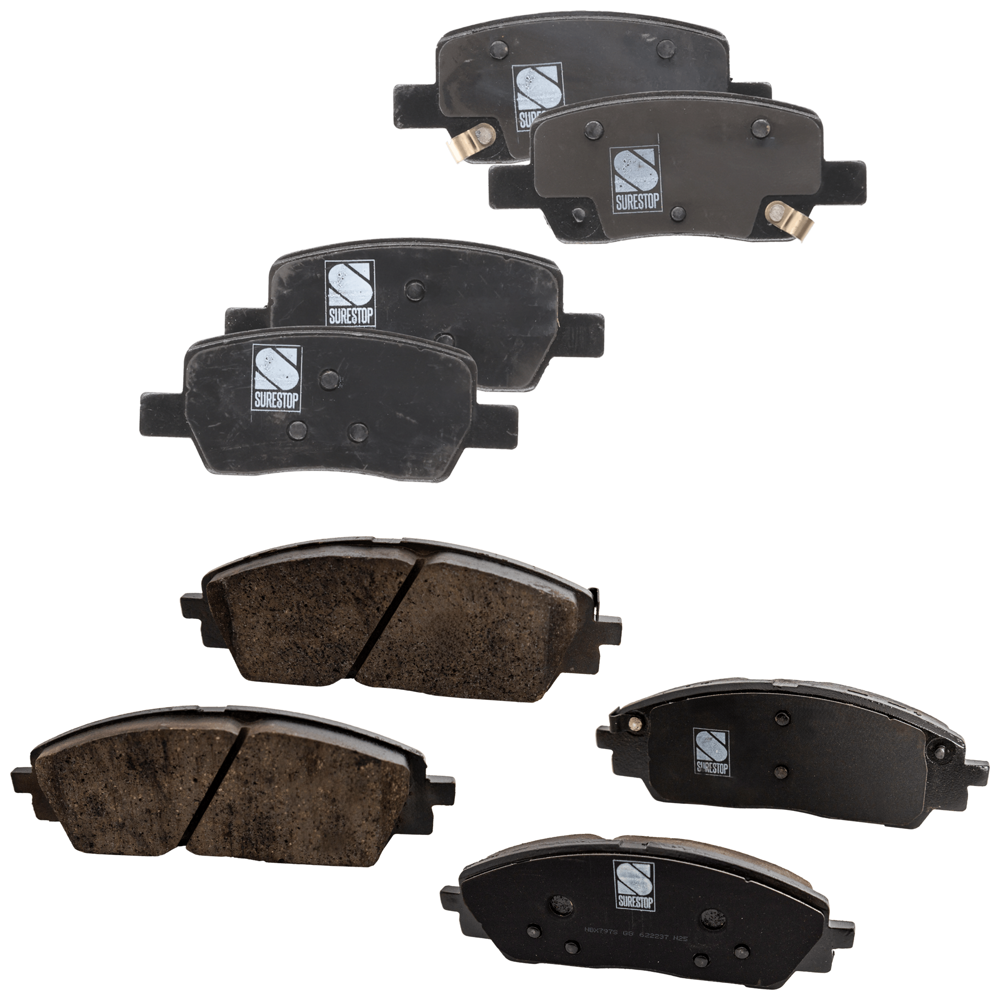 AM CARNIVAL 22-22 FRONT AND REAR BRAKE PAD SET 4 Wheel Set SKU SET STPSSCP2392 OEM 58101R0A00-58302P2A30