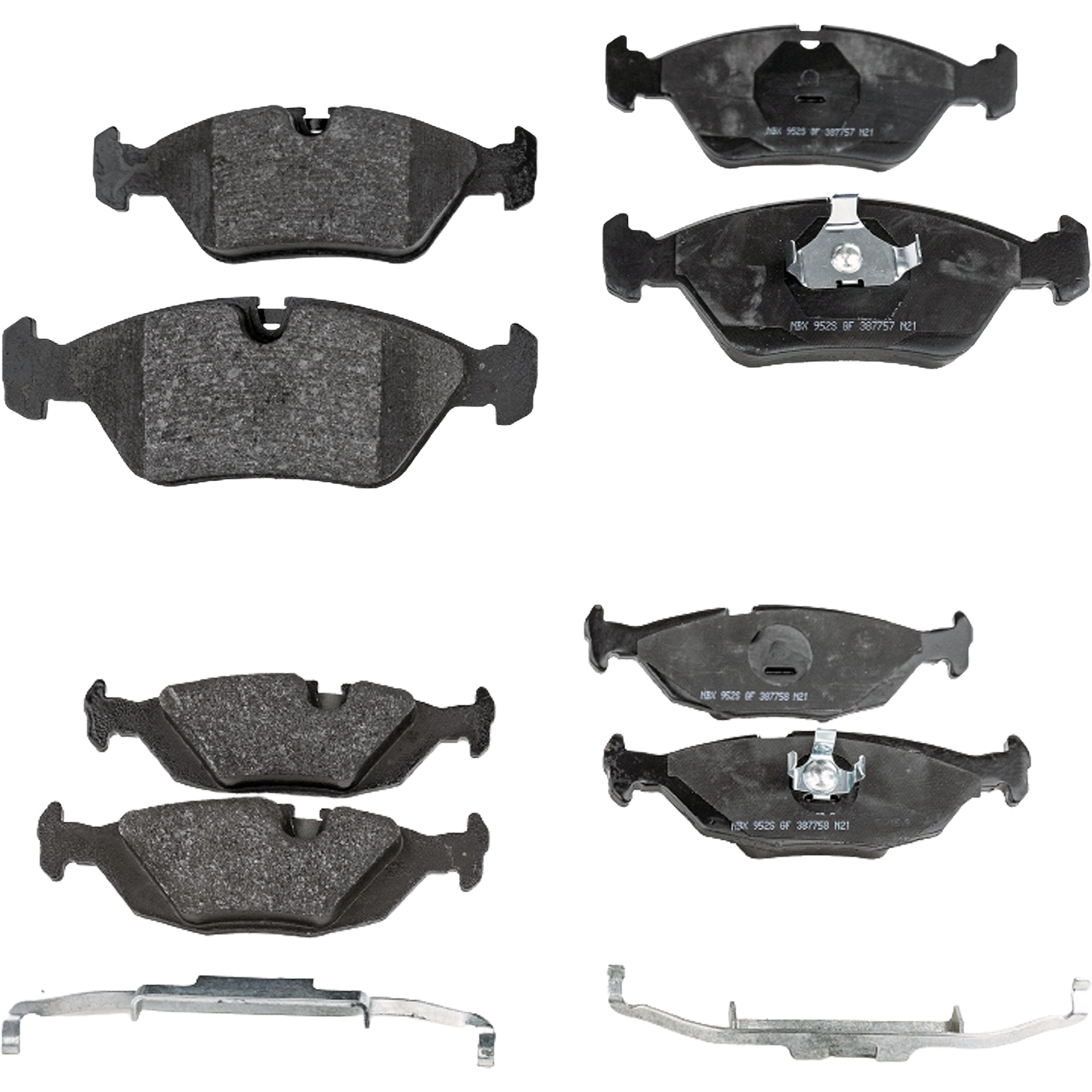 AM 635CSI 85-89 FRONT AND REAR BRAKE PAD SET 4 Wheel Set SKU SET STPSSCP253-4 A OEM 193100-34111154611-341111546