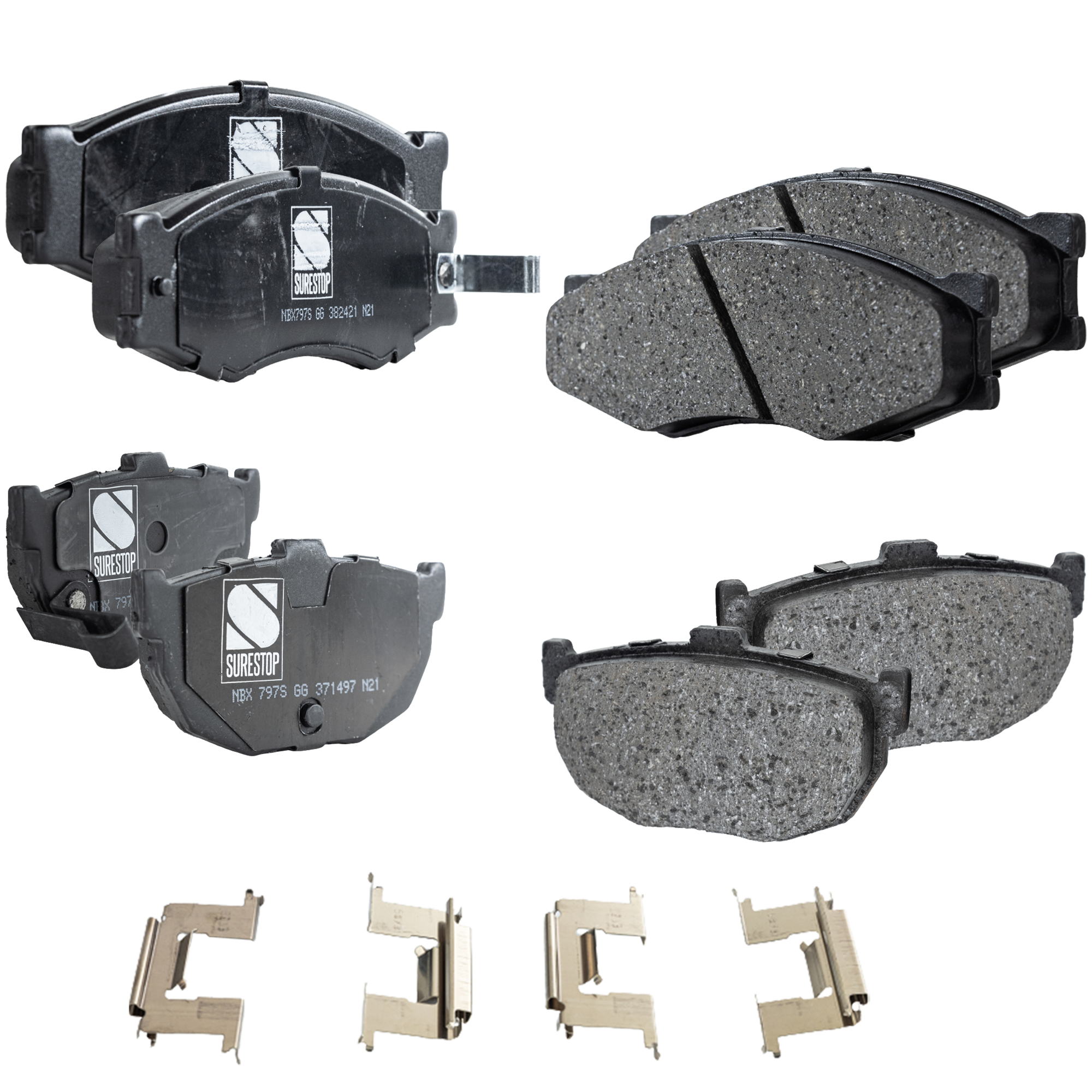 AM MAXIMA 85-87 FRONT AND REAR BRAKE PAD SET 4 Wheel Set SKU SET STPSSCP266-4 B OEM 4106011P26-4106011P91-4106011P