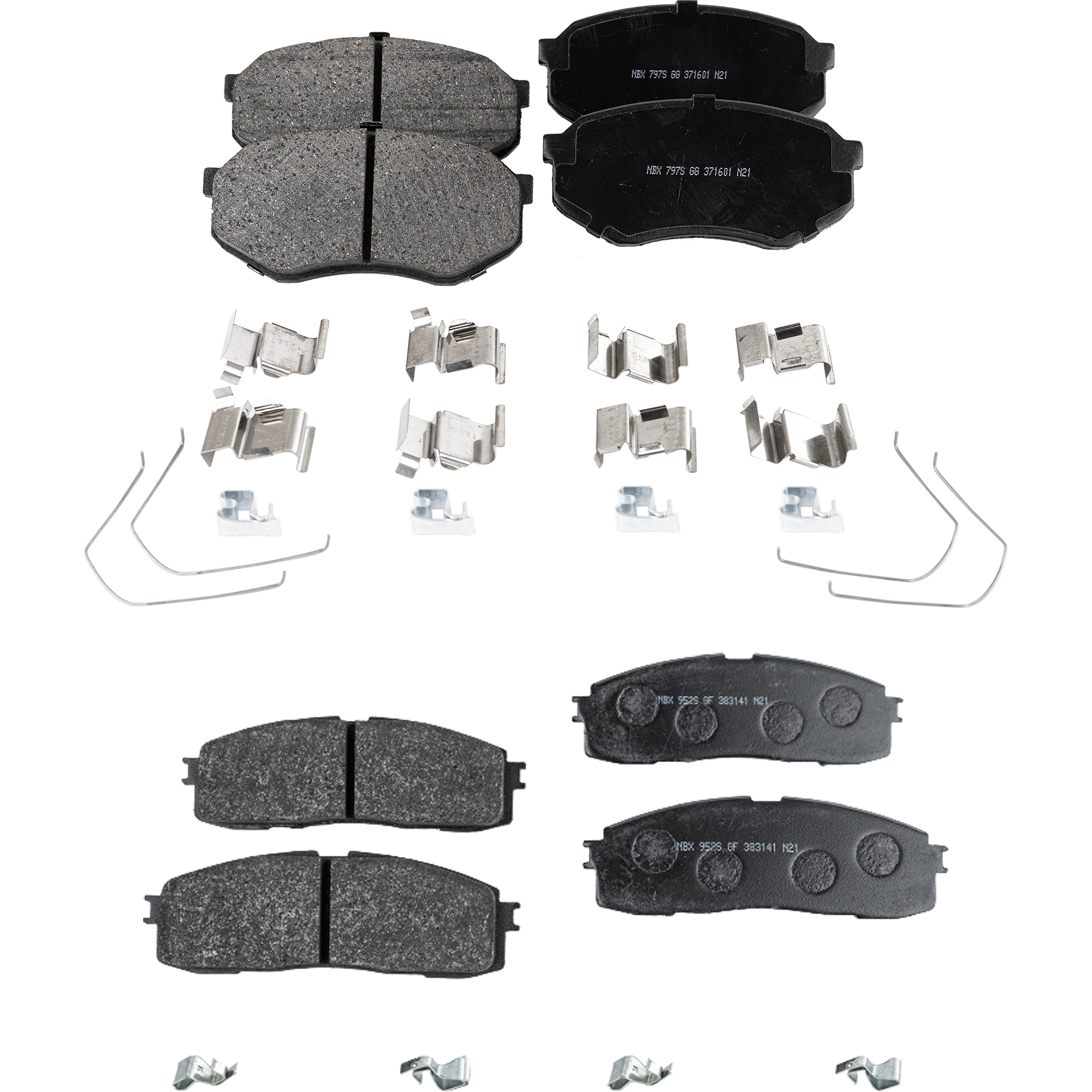 AM CRESSIDA 89-92 FRONT AND REAR BRAKE PAD SET 4 Wheel Set SKU SET STPSSCP389-4 OEM 0446522180-04465YZZ1NTM 04465Y