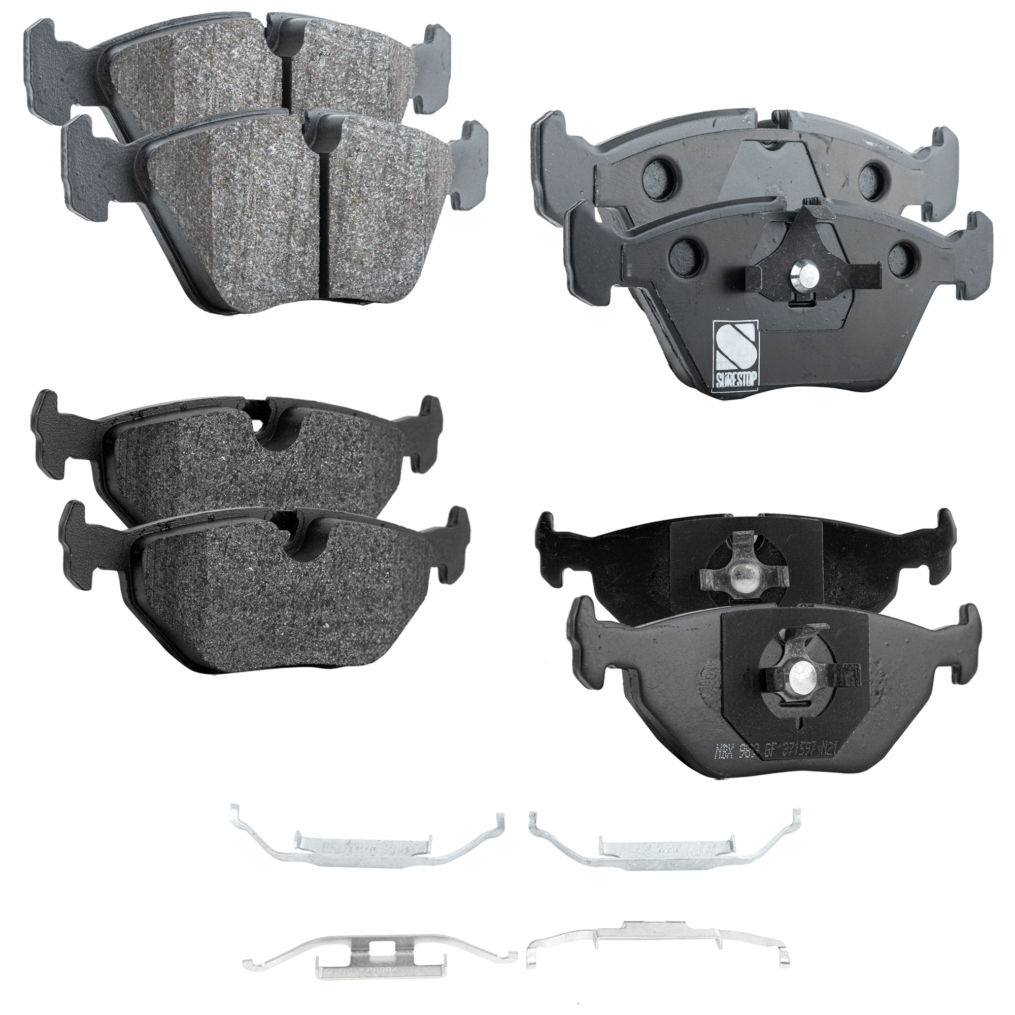 AM 7 SERIES 87-94 M3-95-99 FRONT AND REAR BRAKE PAD SET 4 Wheel Set SKU SET STPSSCP394 OEM 34111153910-34111157569-341111