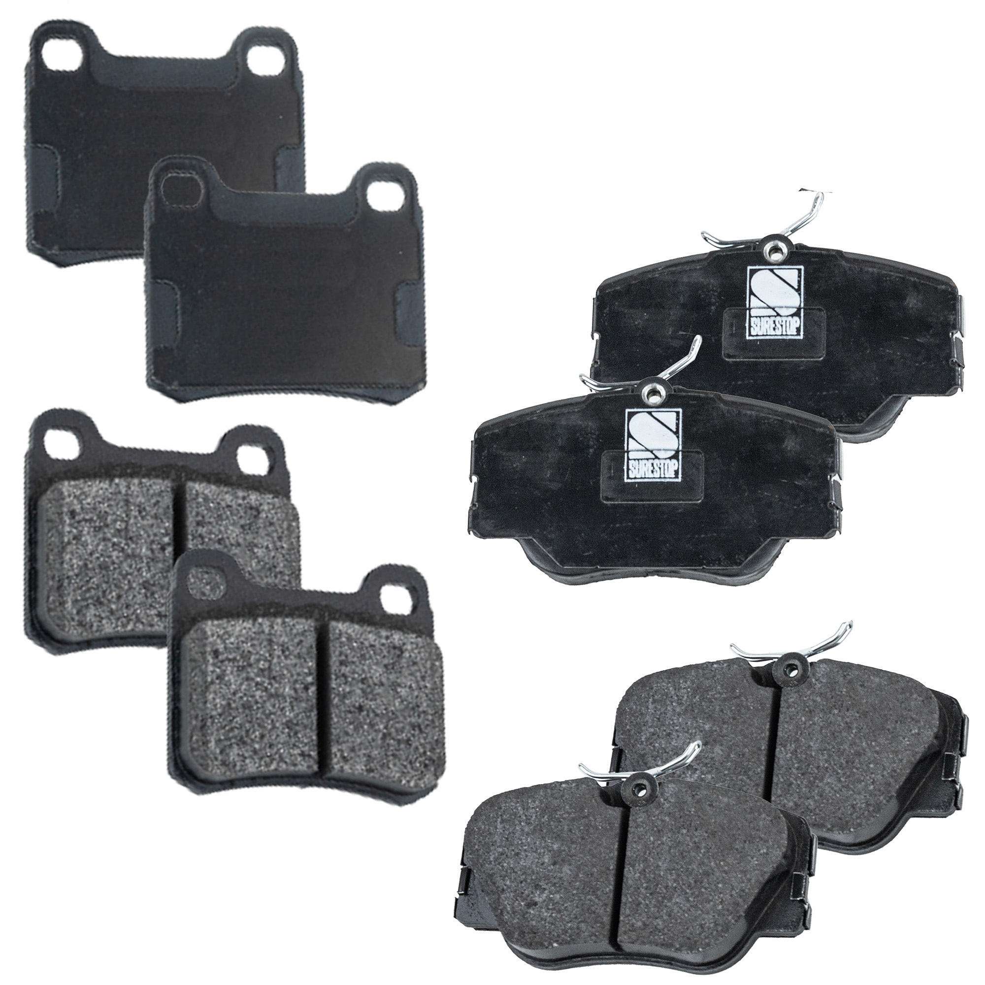 AM 300D 87-93-300E 86-93 FRONT AND REAR BRAKE PAD SET 4 Wheel Set SKU SET STPSSCP423-4 A OEM 0004200720-0004209920-00042099