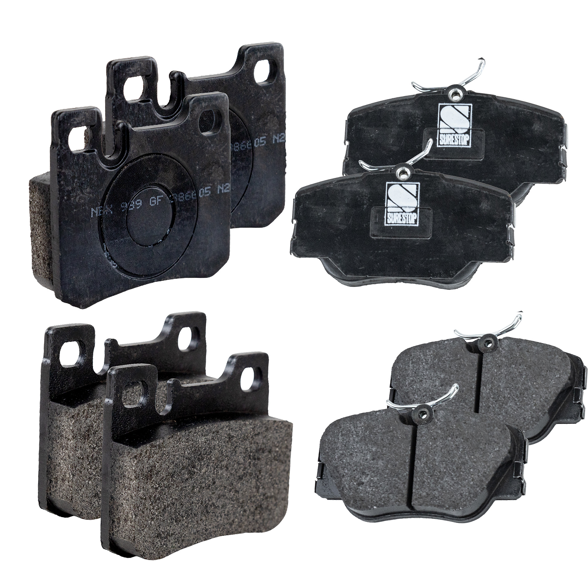AM 300E 90-93 FRONT AND REAR BRAKE PAD SET 4 Wheel Set SKU SET STPSSCP423-4 OEM 0024200120-0004200720-00042099