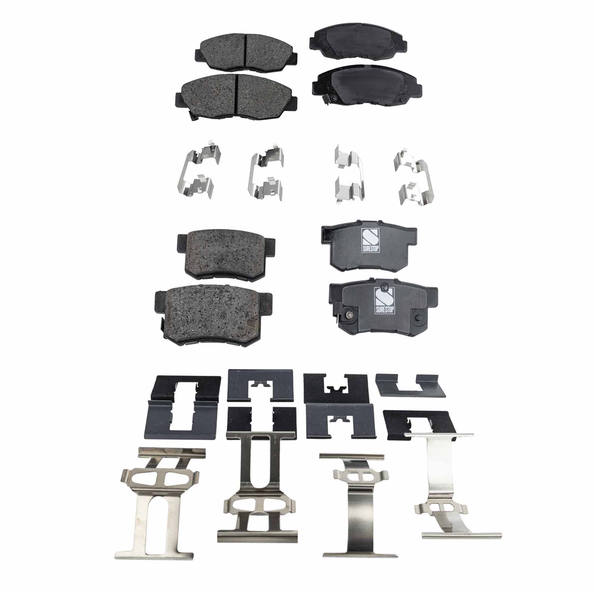 AM ACCORD 94-02 FRONT AND REAR BRAKE PAD SET 4 Wheel Set SKU SET STPSSCP465-4 B OEM 43022S2A000-43022S5A500-43022S