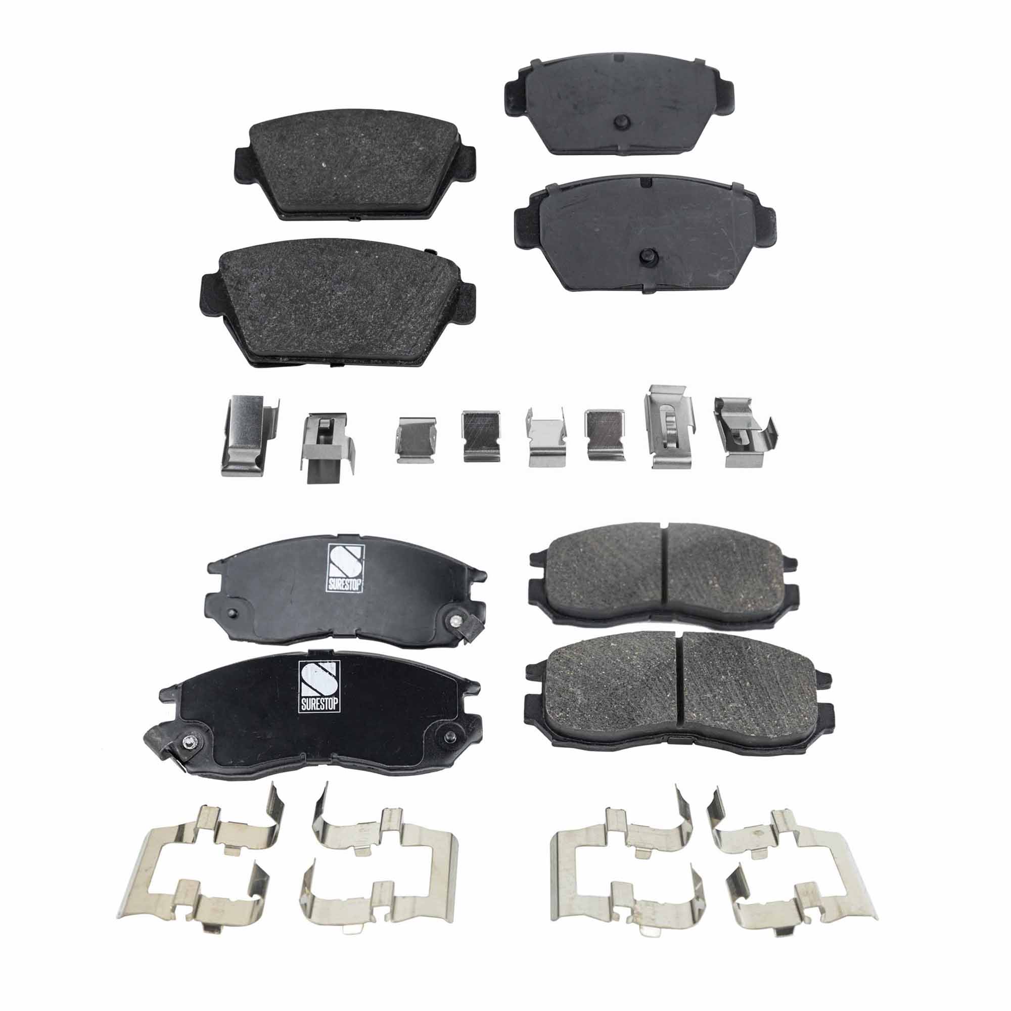 AM ECLIPSE LASER TALON 90-94 FRONT AND REAR BRAKE PAD SET 4 Wheel Set SKU SET STPSSCP484-4 B OEM 58101M2A01 MB699174 MB699266 M