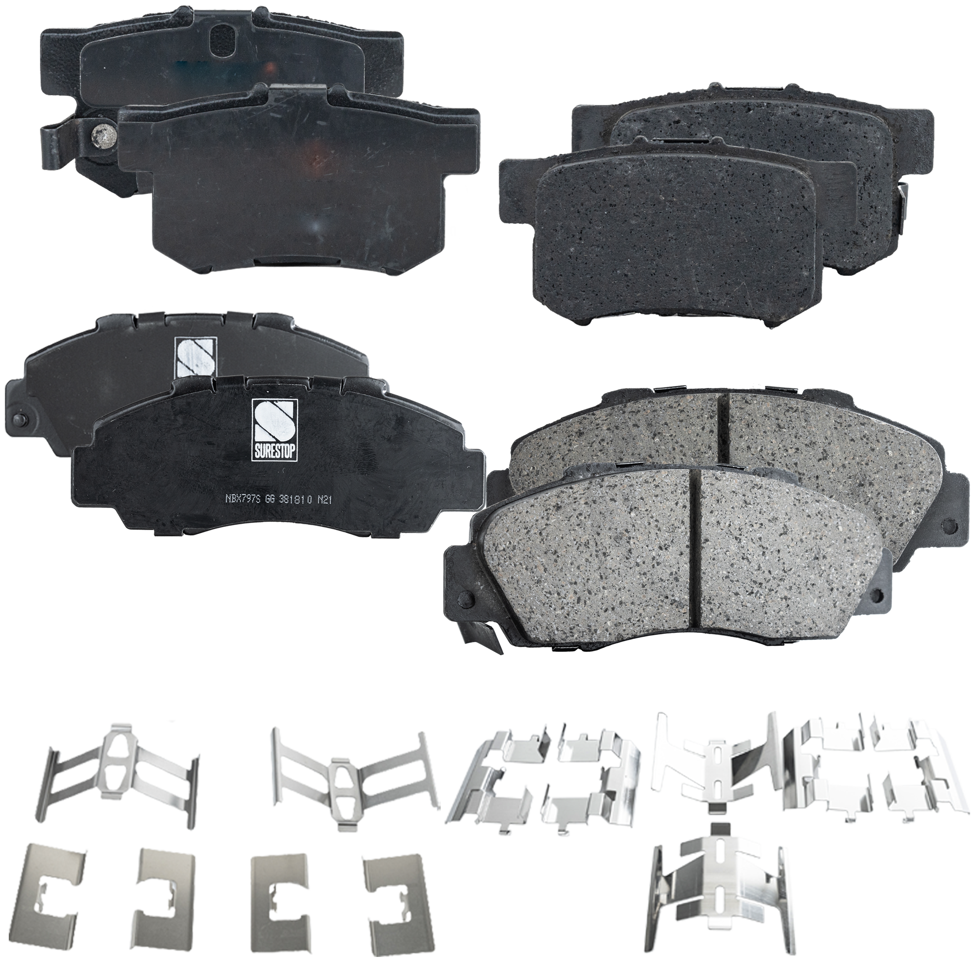 AM LEGEND 91-95 FRONT AND REAR BRAKE PAD SET 4 Wheel Set SKU SET STPSSCP503-4 C OEM 45022S10000-45022S10020-4502