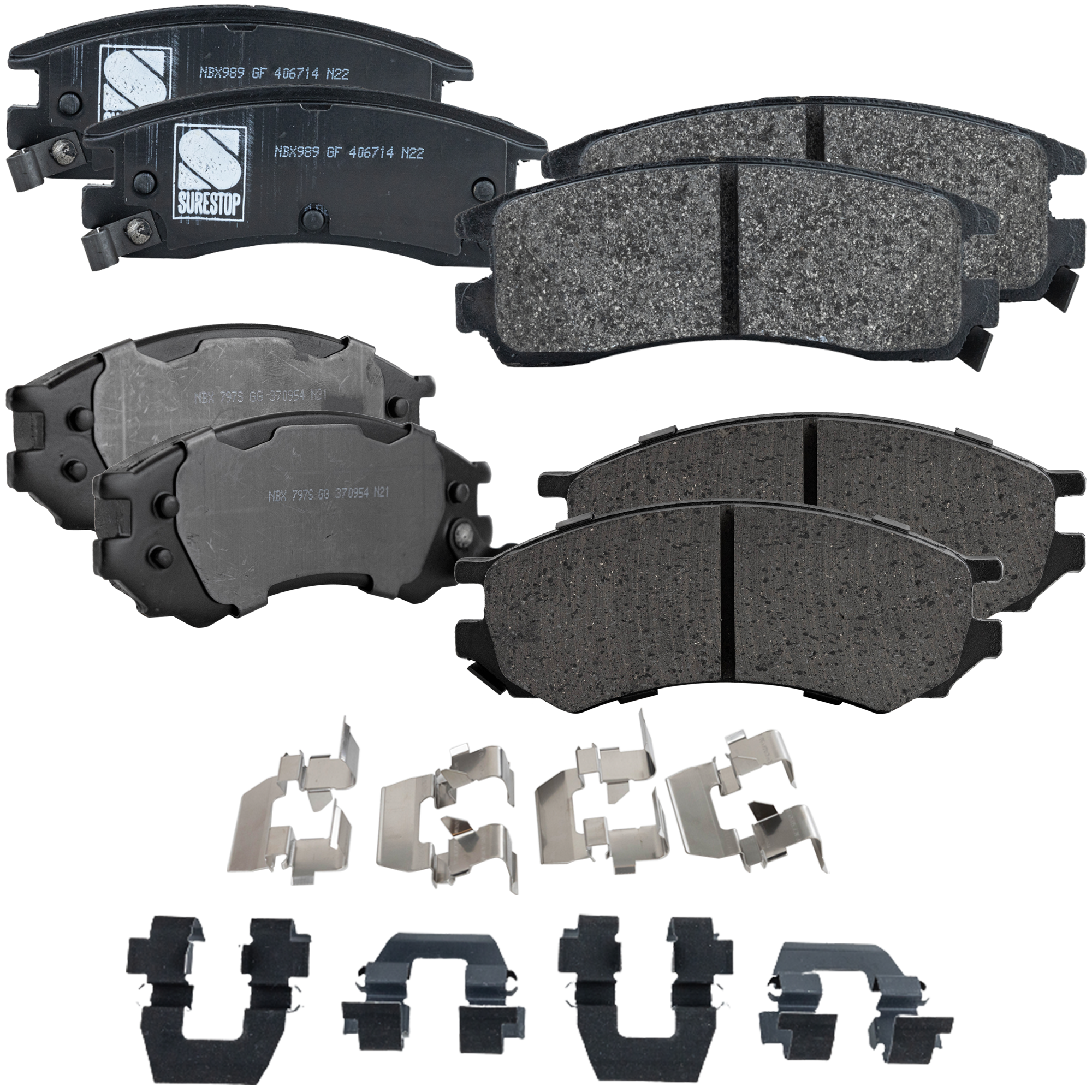 AM SC SERIES SL SERIES SC1-96-96 FRONT AND REAR BRAKE PAD SET 4 Wheel Set SKU SET STPSSCP507-4 OEM 21010544-21010994-21012244-210