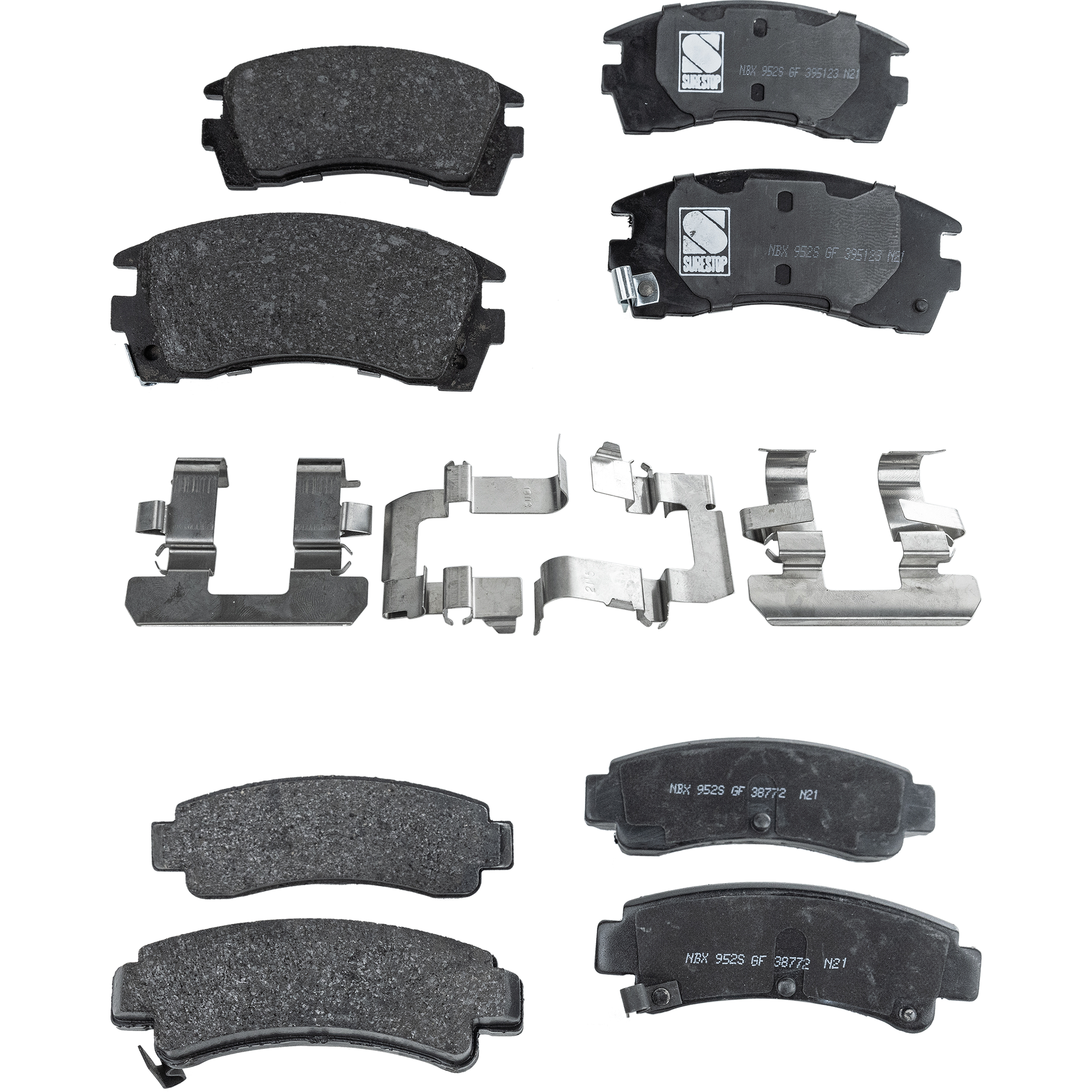 AM NX 91-91 SENTRA 91-94 FRONT AND REAR BRAKE PAD SET 4 Wheel Set SKU SET STPSSCP509-4 OEM 4106058Y85-4106058Y87-4106064Y