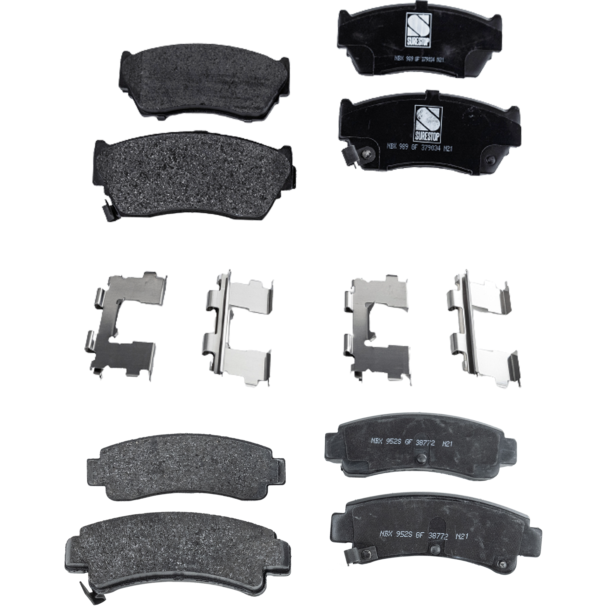 AM NX 91-93 SENTRA 91-94 FRONT AND REAR BRAKE PAD SET 4 Wheel Set SKU SET STPSSCP510-4 OEM 4106050Y90-4106050Y93-4106050Y