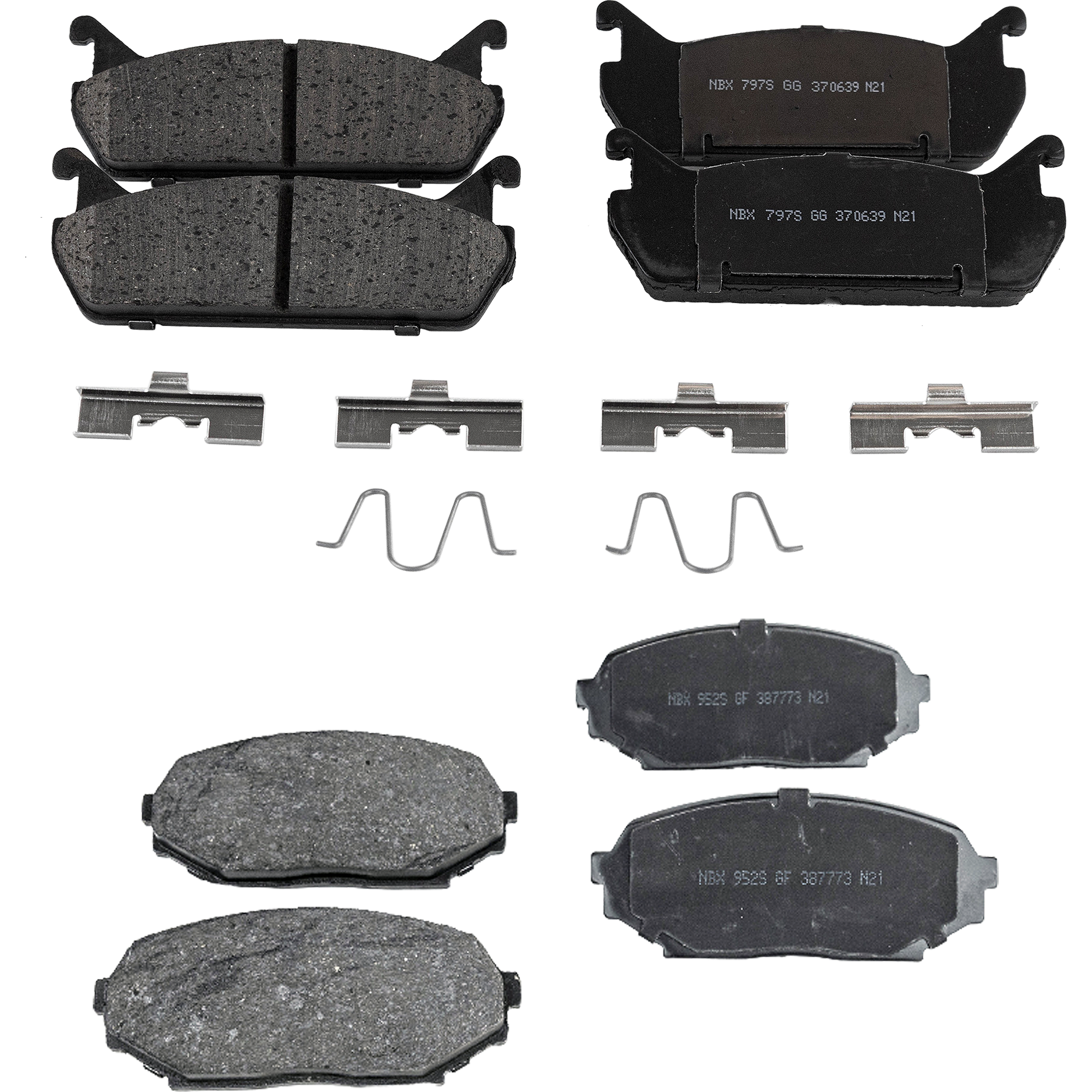 AM MIATA 91-93 FRONT AND REAR BRAKE PAD SET 4 Wheel Set SKU SET STPSSCP525-4 OEM N0Y13323Z NAY03323ZA NAZ03328Z