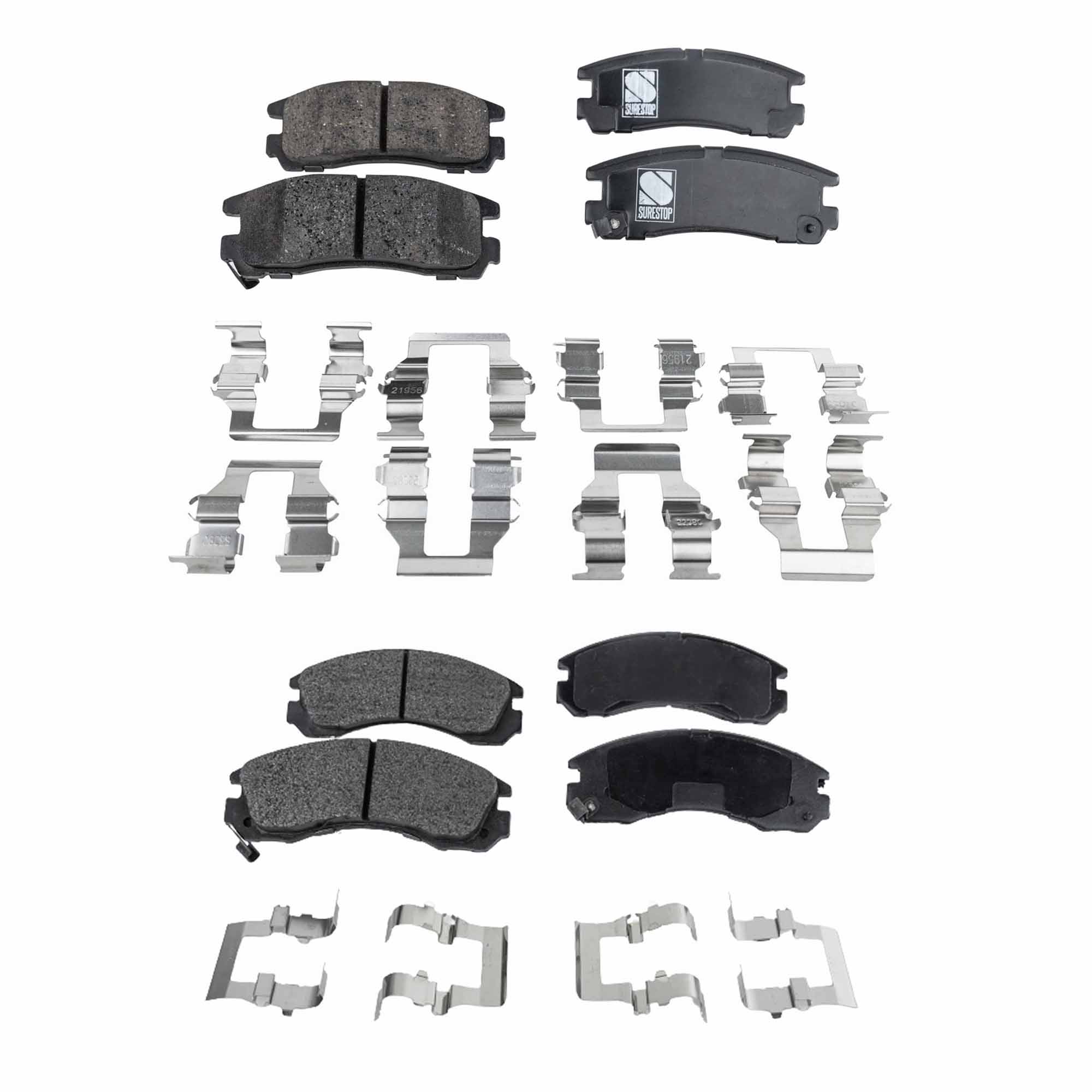 AM 3000GT 91-99 FRONT AND REAR BRAKE PAD SET 4 Wheel Set SKU SET STPSSCP530-4 C OEM MB699452 MB895090 MB895091 MB8