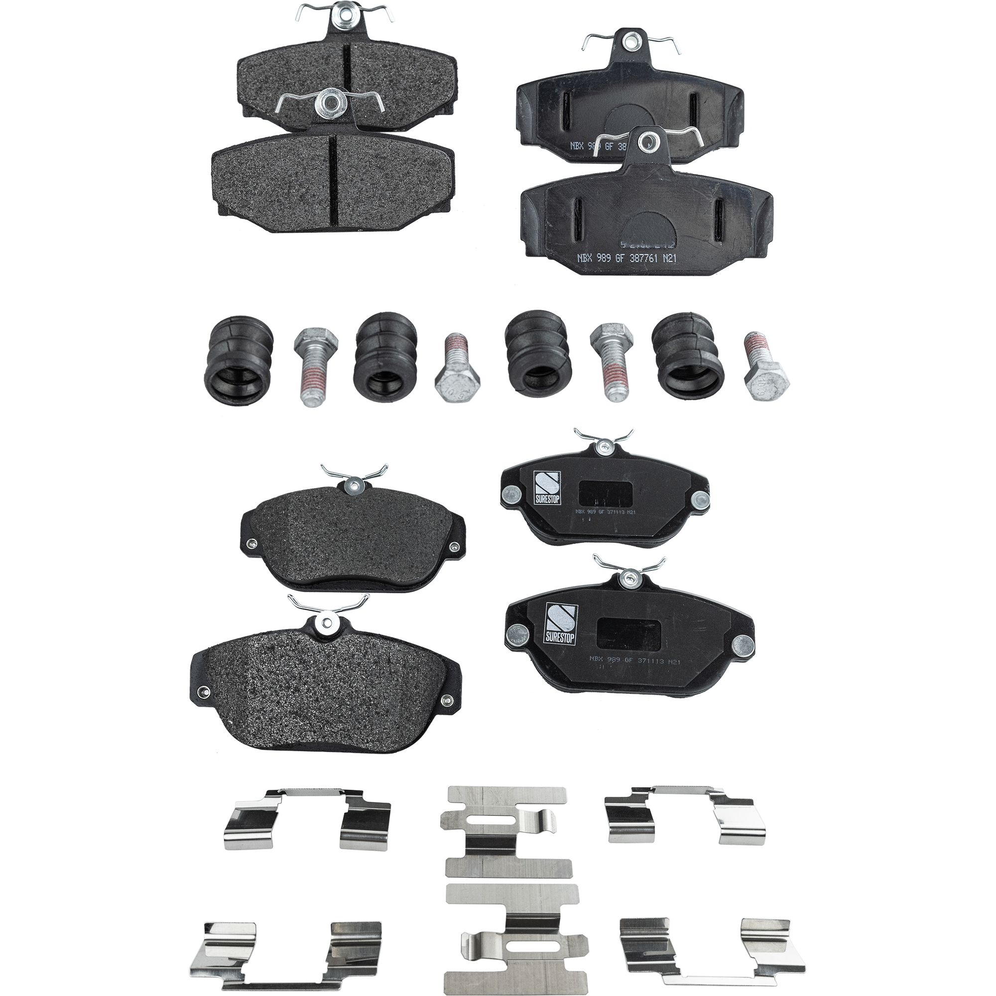 AM VOLVO 960-92-93 FRONT AND REAR BRAKE PAD SET 4 Wheel Set SKU SET STPSSCP542-4 B OEM 2709230-2715730-2718290-271958