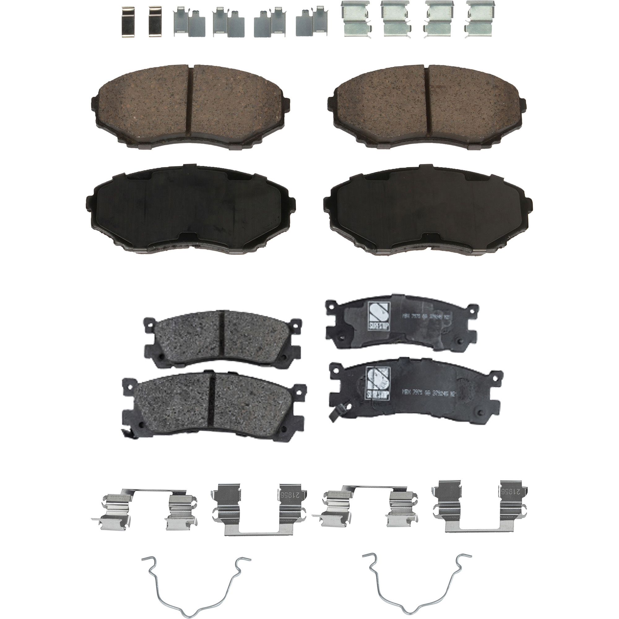 AM MPV 93-98 FRONT AND REAR BRAKE PAD SET 4 Wheel Set SKU SET STPSSCP551-4 A OEM H2662648Z H2662648ZA HF392648Z