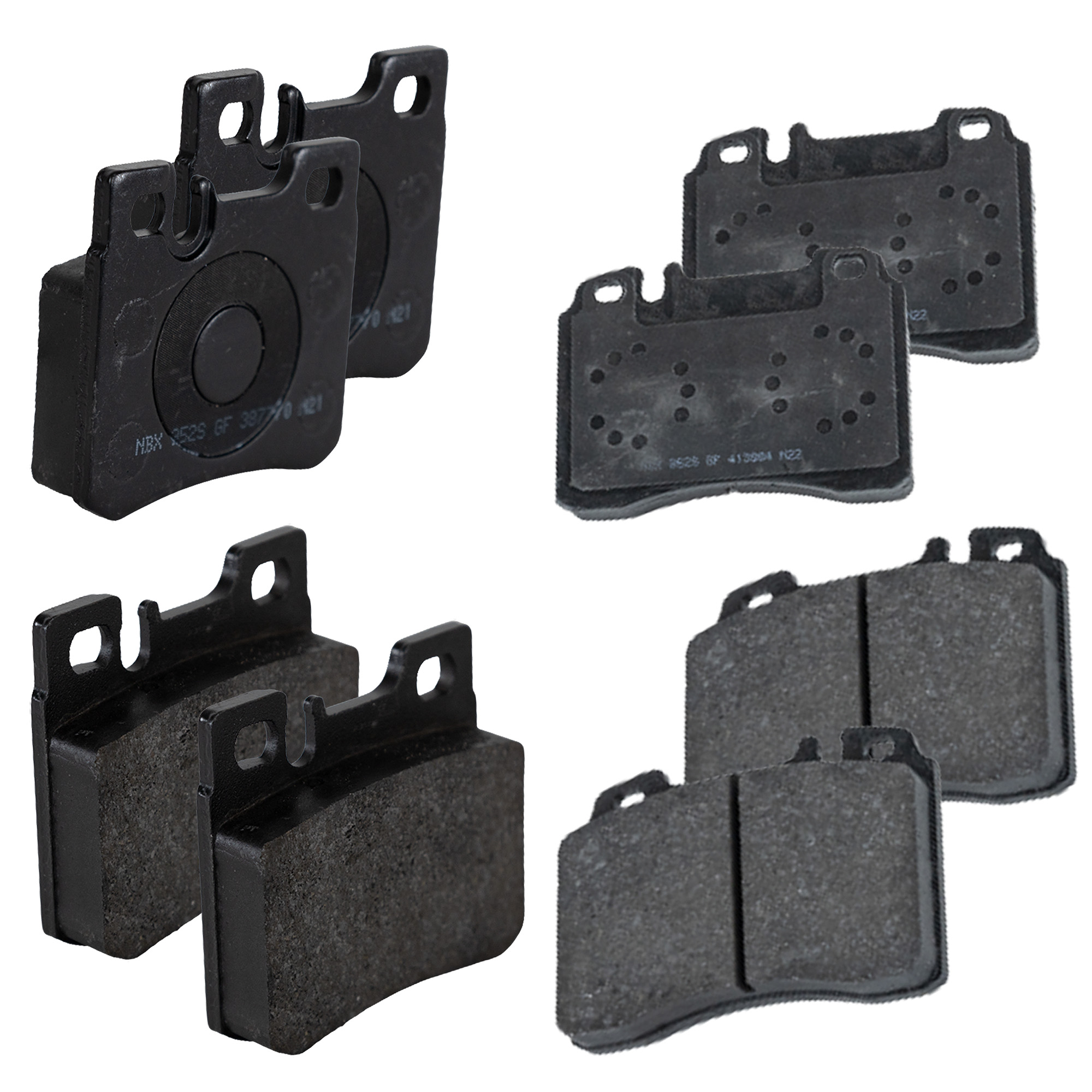 AM 300CE 90-93-300E 93-93 FRONT AND REAR BRAKE PAD SET 4 Wheel Set SKU SET STPSSCP561A 4 OEM 0024203720-0014200220-00142095