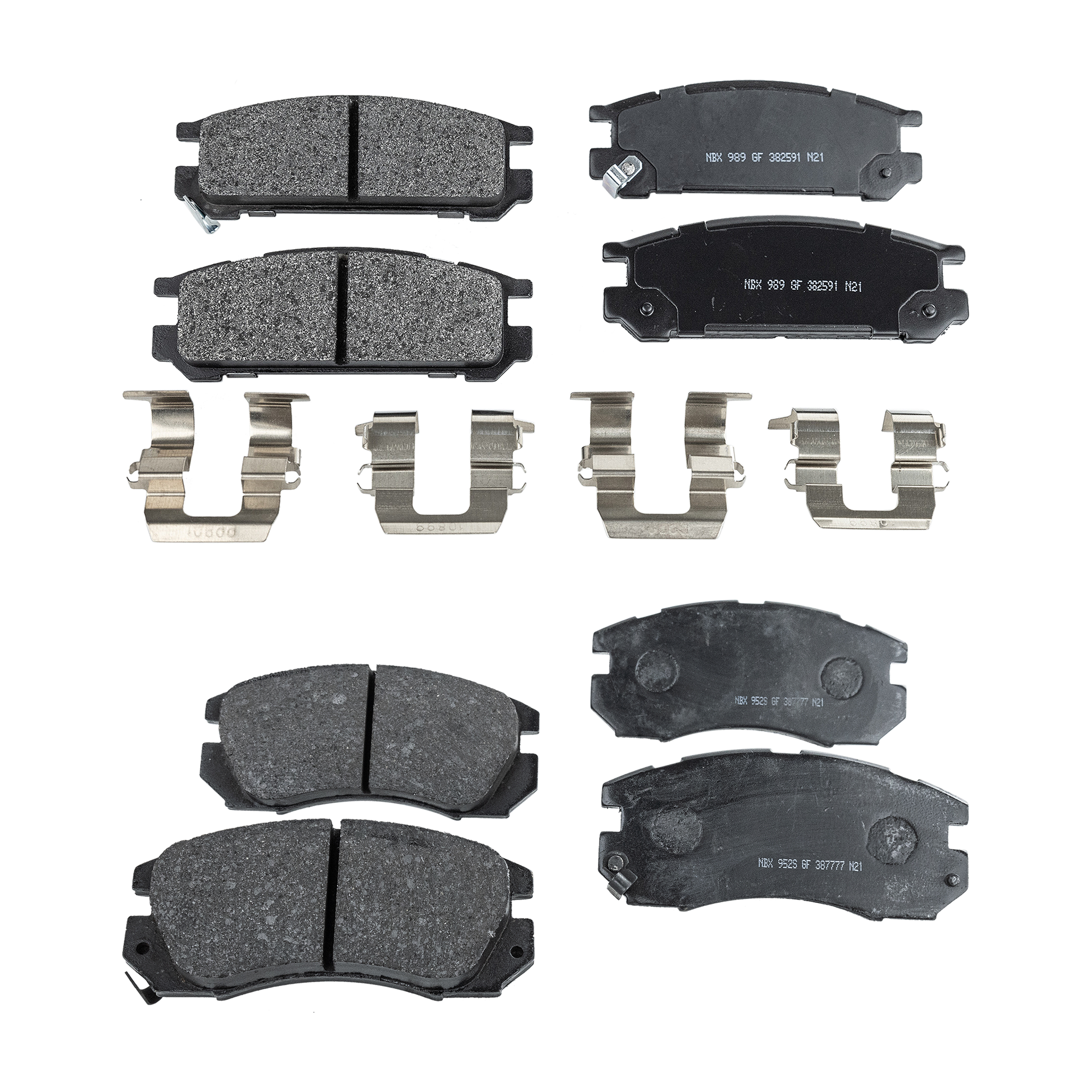 AM LEGACY 91-96 FRONT AND REAR BRAKE PAD SET 4 Wheel Set SKU SET STPSSCP563-4 OEM 26296AA040-26296AA141-26296AA1