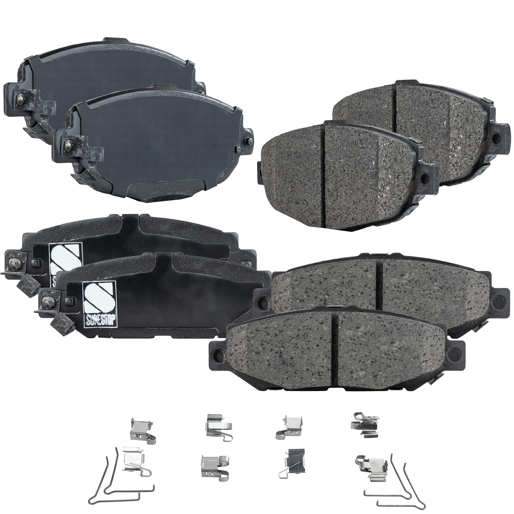 AM SC300-99-00 SC400-92-00 FRONT AND REAR BRAKE PAD SET 4 Wheel Set SKU SET STPSSCP571-4 OEM 0446524020-0446524021-04491240
