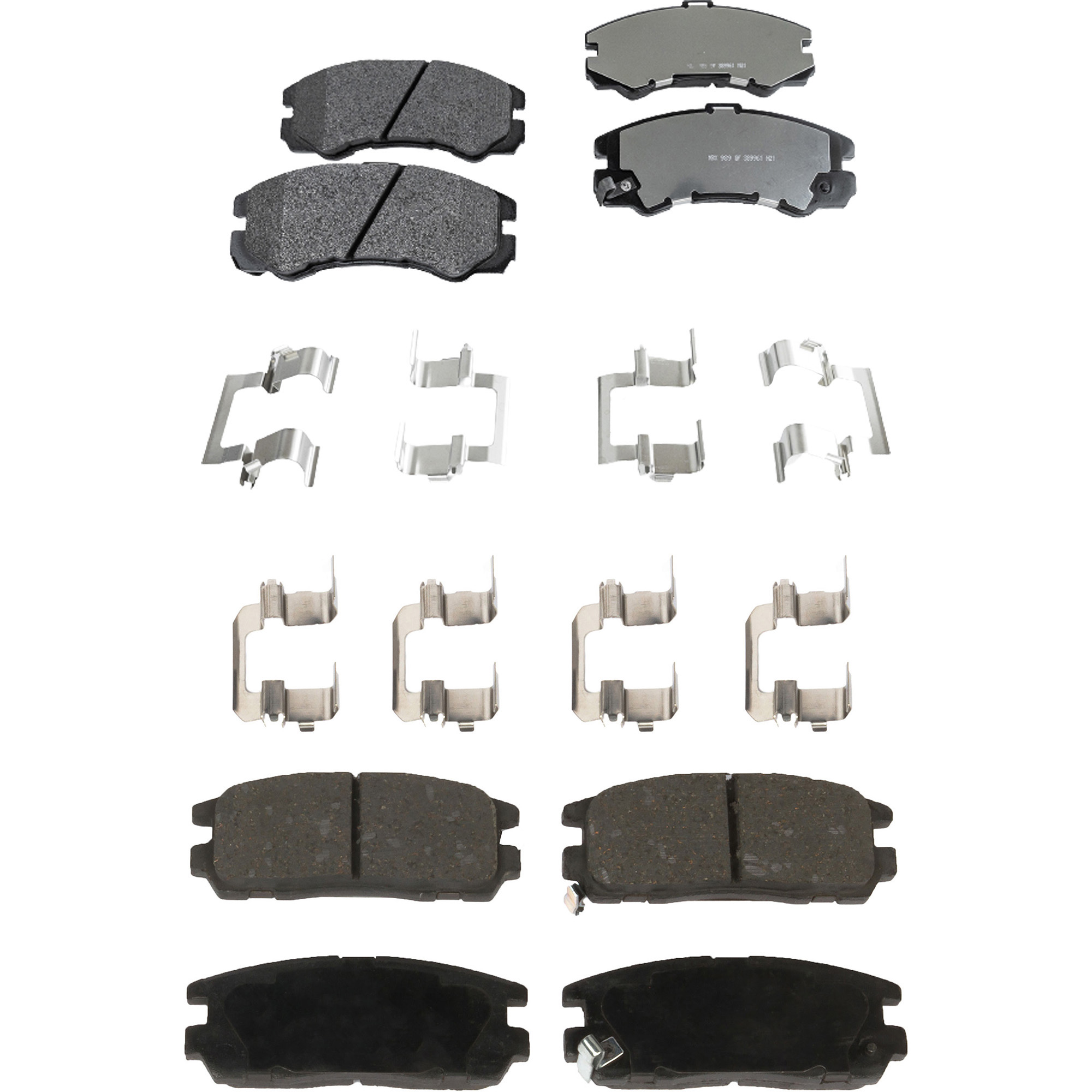 AM TROOPER 92-02 FRONT AND REAR BRAKE PAD SET 4 Wheel Set SKU SET STPSSCP579-4 OEM 8970352570-8970352571-89707007