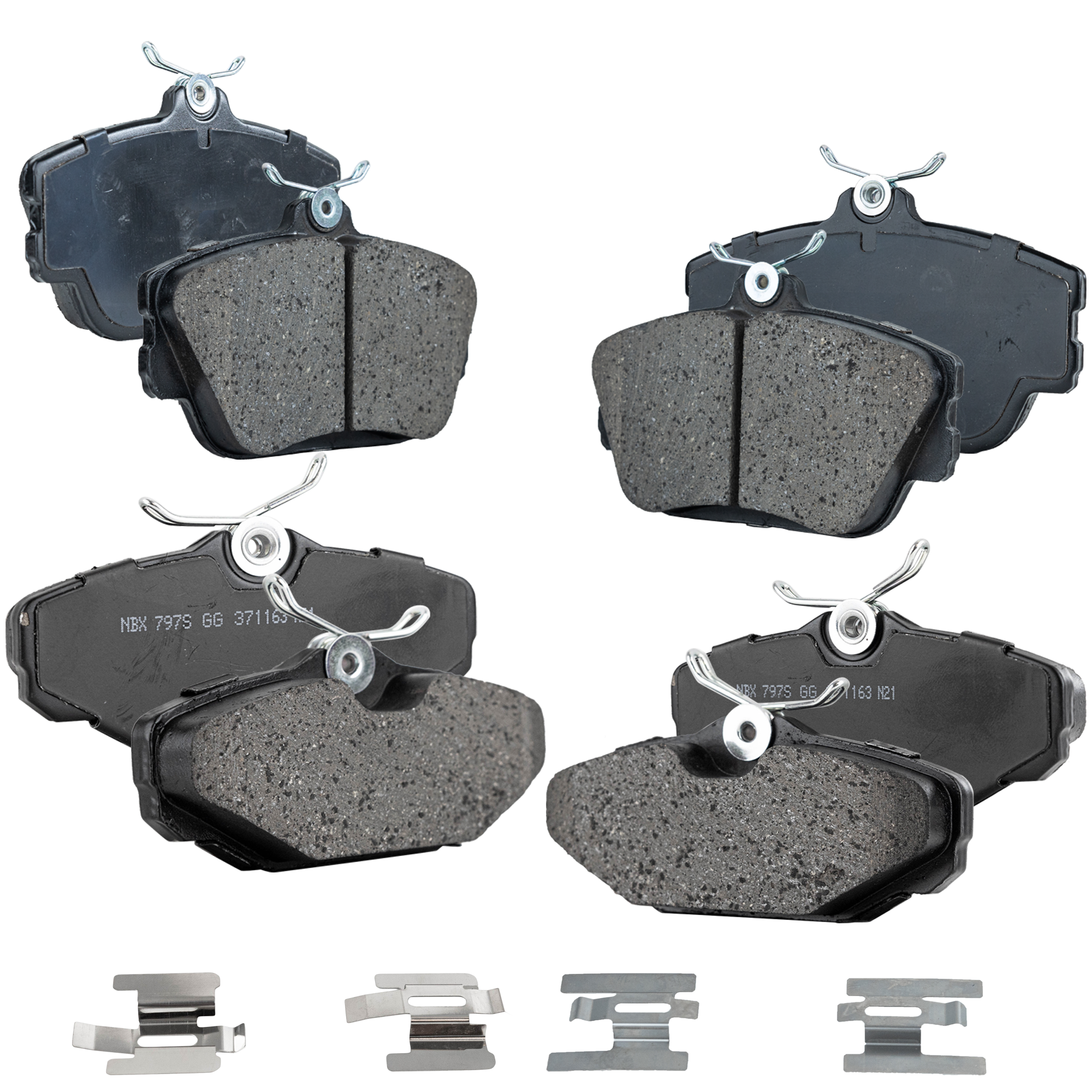 AM CONTINENTAL 91-02 TAURUS 95-05 FRONT AND REAR BRAKE PAD SET 4 Wheel Set SKU SET STPSSCP598-4 OEM 1F1Z2001AA 1F1Z2200AA 2F1Z2001