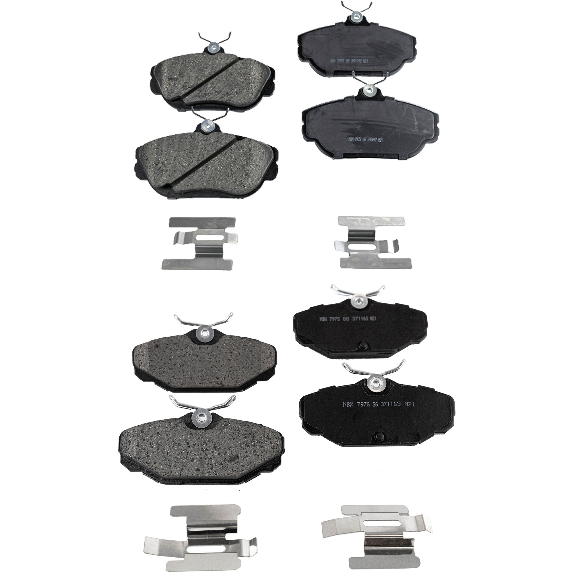 AM SABLE 98-01 TAURUS 94-02 FRONT AND REAR BRAKE PAD SET 4 Wheel Set SKU SET STPSSCP601-4 OEM 1U2Z2V200PA 93209401 F3DZ2200A