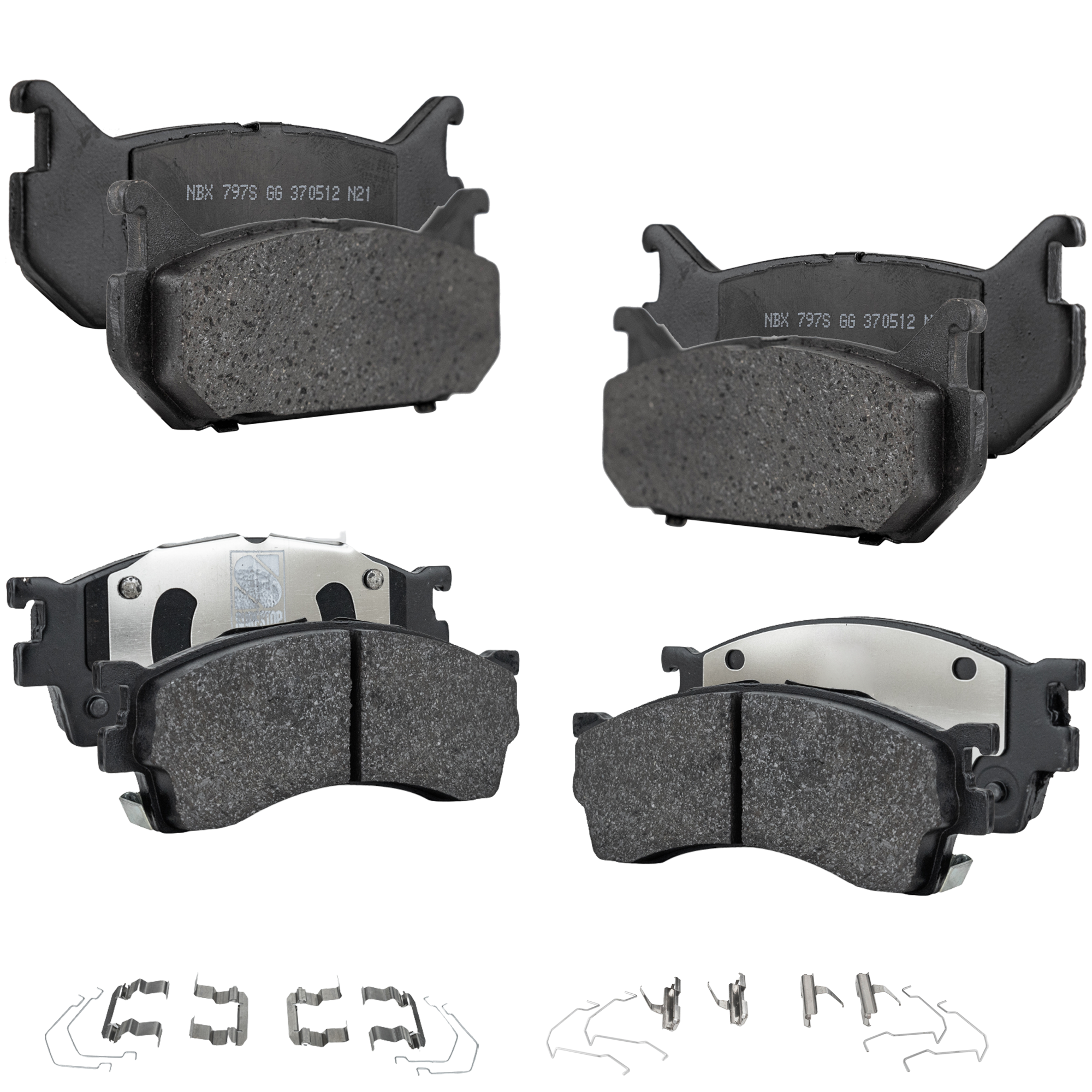 AM MAZDA 626 MX 6-93-97 FRONT AND REAR BRAKE PAD SET 4 Wheel Set SKU SET STPSSCP637-4 A OEM BLYM3323Z BLYM3328Z CBY13323ZB