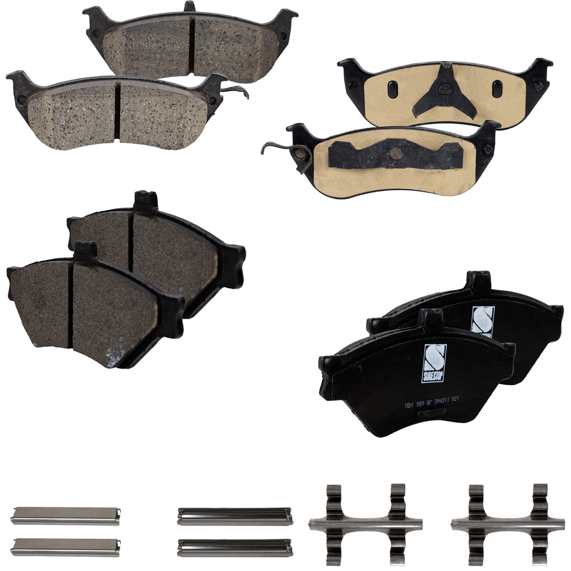 AM CROWN VICTORIA GRAND MARQUIS 96-97 FRONT AND REAR BRAKE PAD SET 4 Wheel Set SKU SET STPSSCP678-4 OEM 2U2Z2V001KA F5AZ2001A F5AZ2001