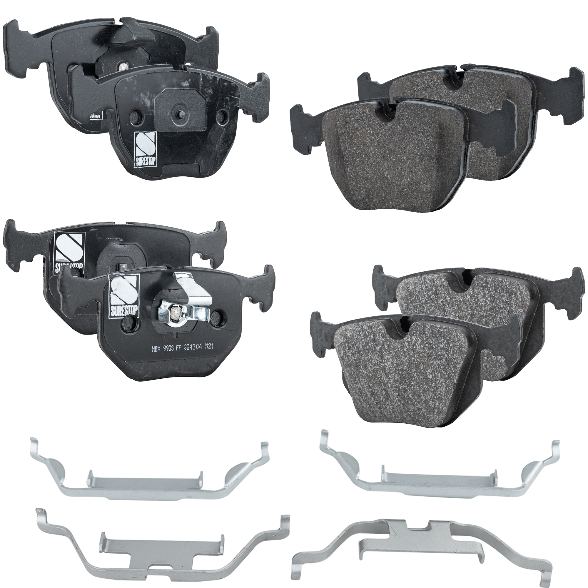AM 740I 95-01 X5-00-06 FRONT AND REAR BRAKE PAD SET 4 Wheel Set SKU SET STPSSCP681-4 A OEM 3-411-116-322-734-110-000-000-000-000