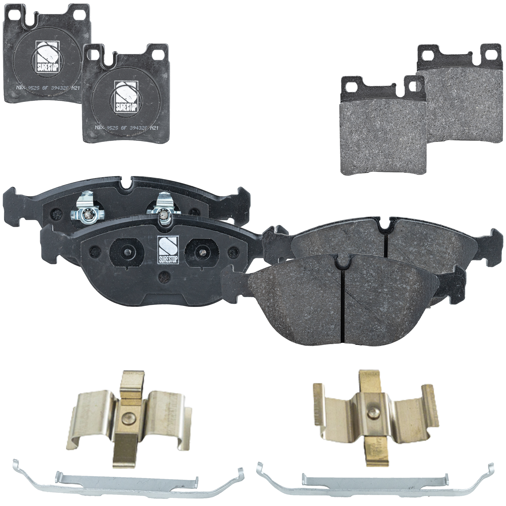AM E430-00-02 SLK32 AMG 02-04 CROSSFIRE 05-06 FRONT AND REAR BRAKE PAD SET 4 Wheel Set SKU SET STPSSCP682-4 C OEM 0024200520-0024201620-00242046